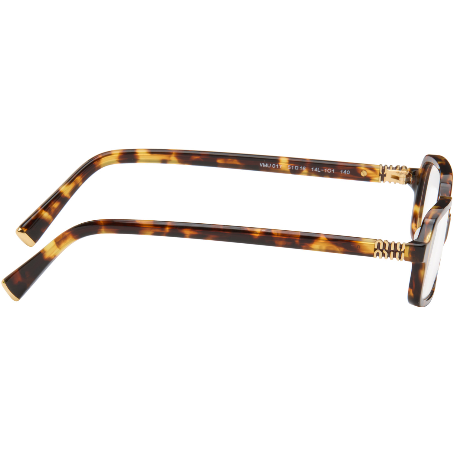  Miu Miu Eyewear Brown Rectangle Glasses 