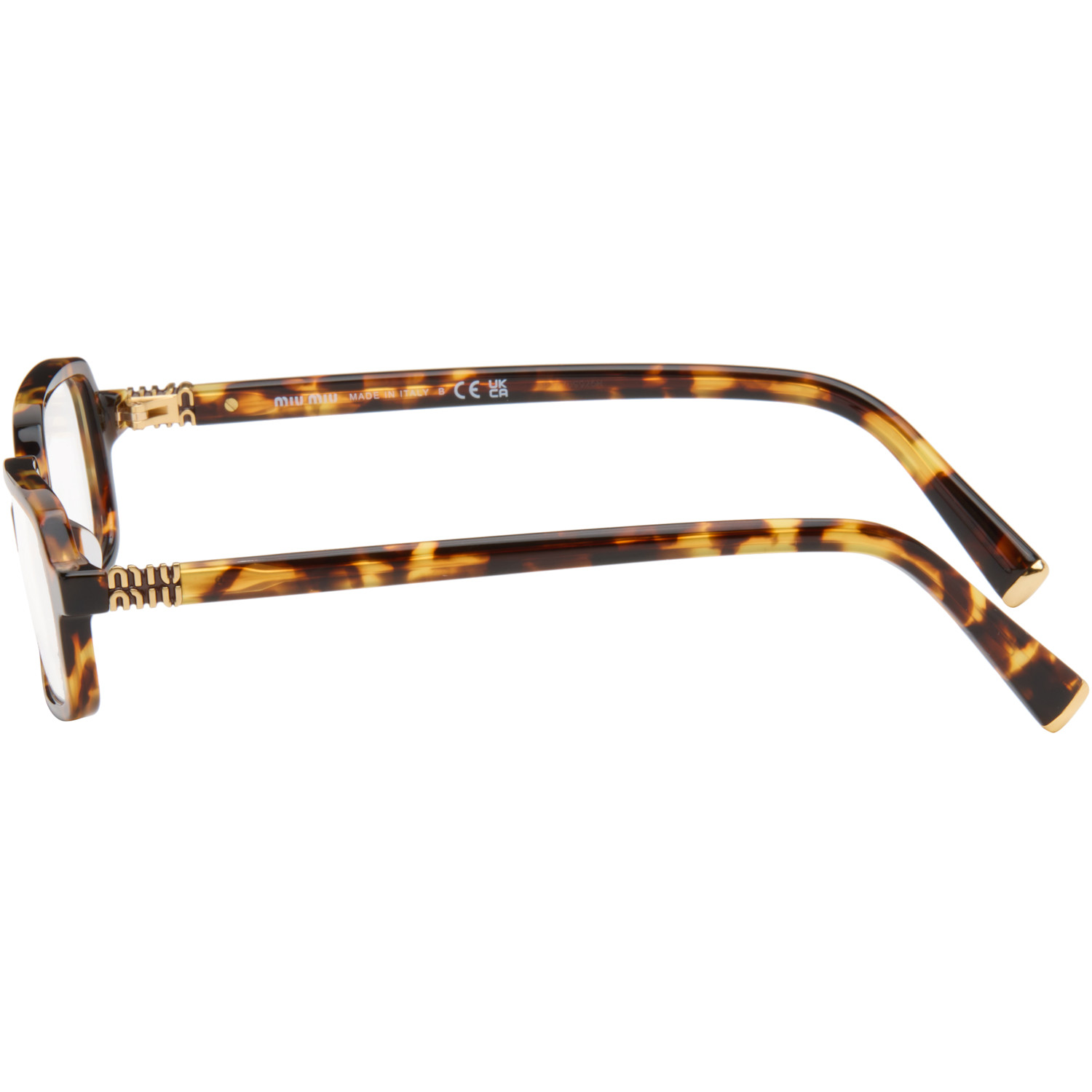  Miu Miu Eyewear Brown Rectangle Glasses 