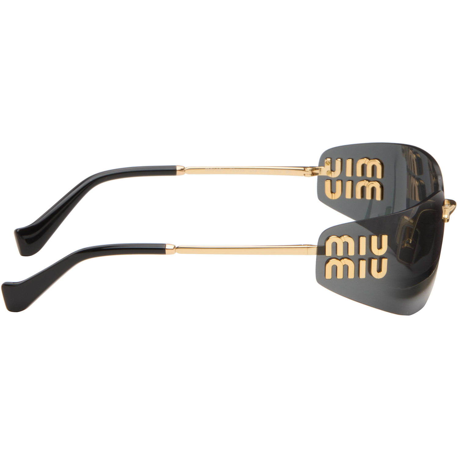  Miu Miu Eyewear Gold Aube Sunglasses 