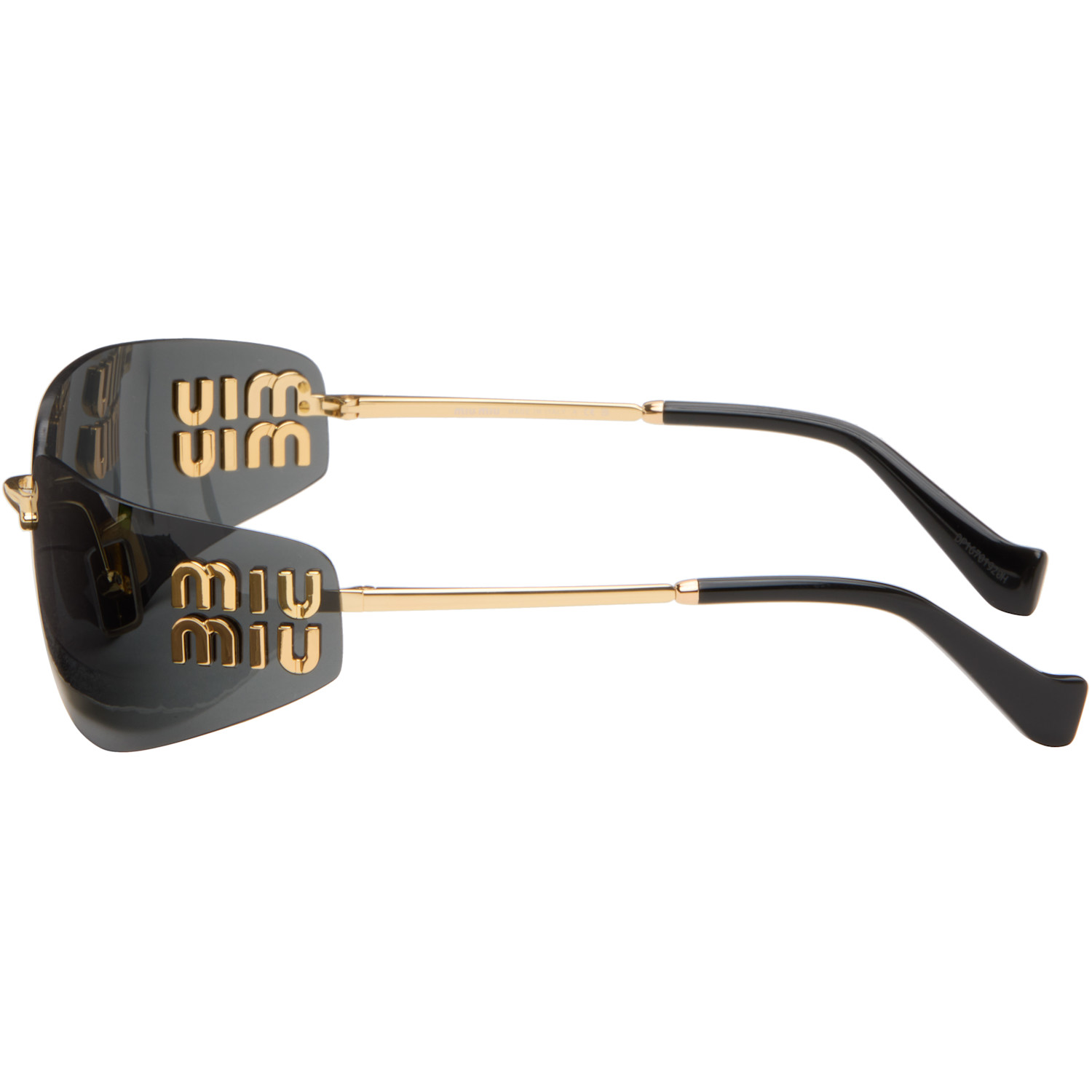  Miu Miu Eyewear Gold Aube Sunglasses 