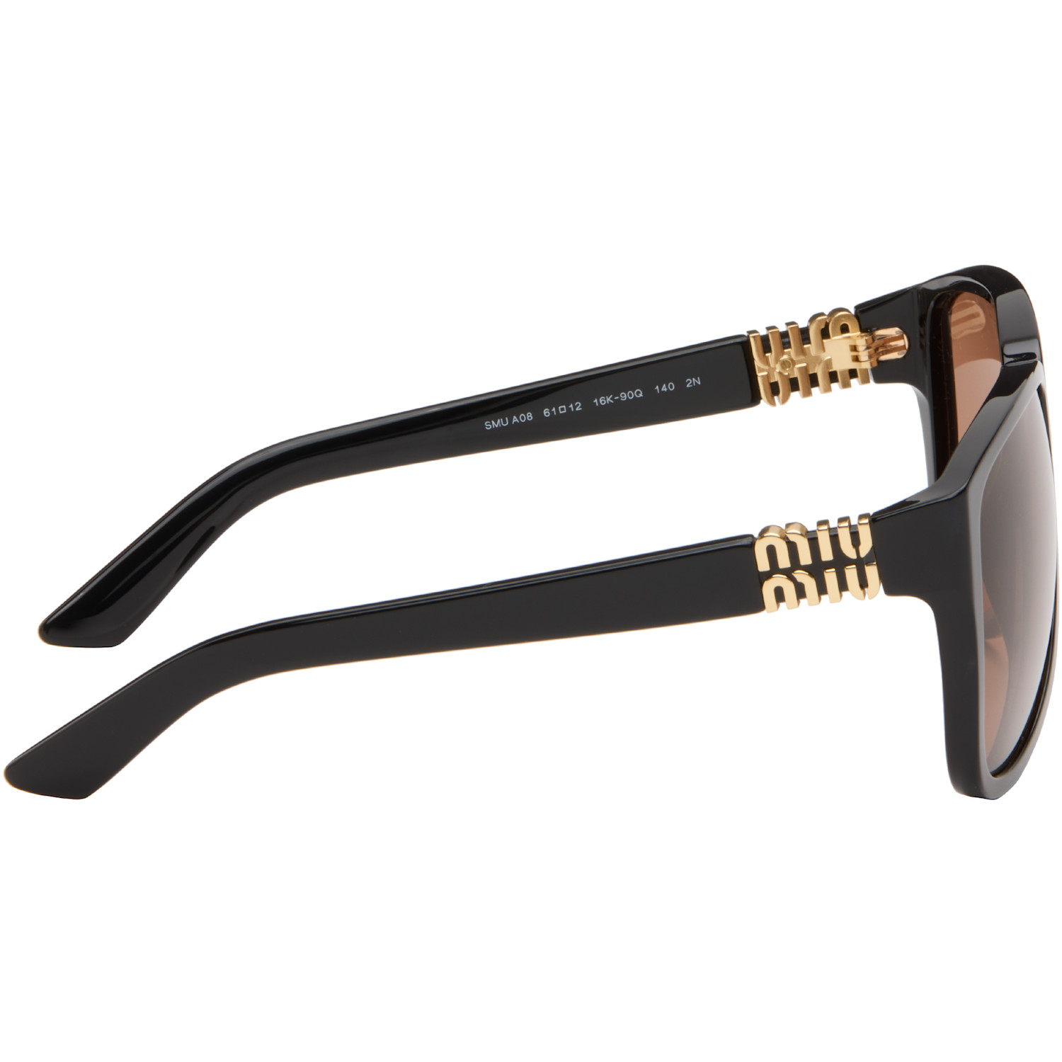  Miu Miu Eyewear Black Aviator Sunglasses 