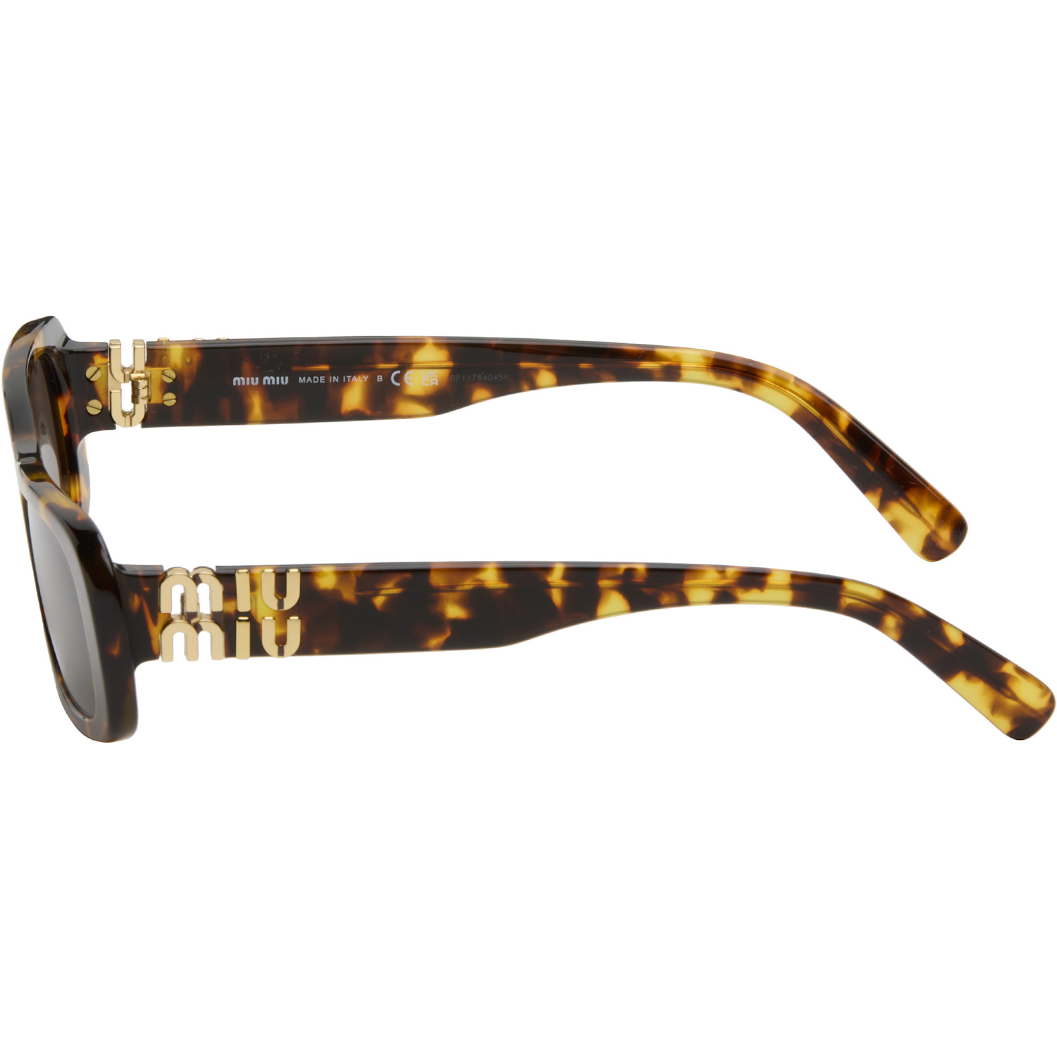  Miu Miu Eyewear Brown Square Acetate Sunglasses 