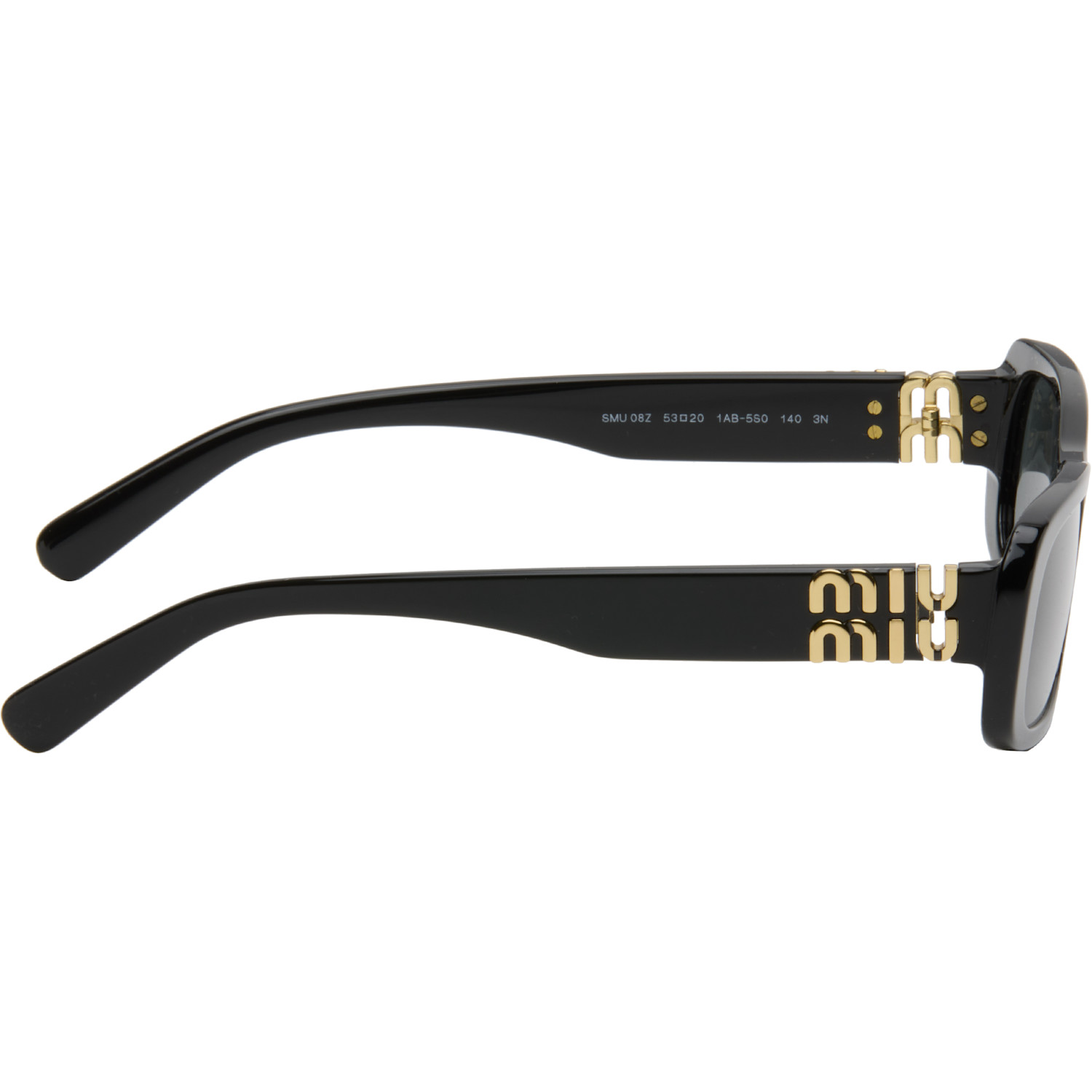  Miu Miu Eyewear Black Square Acetate Sunglasses 