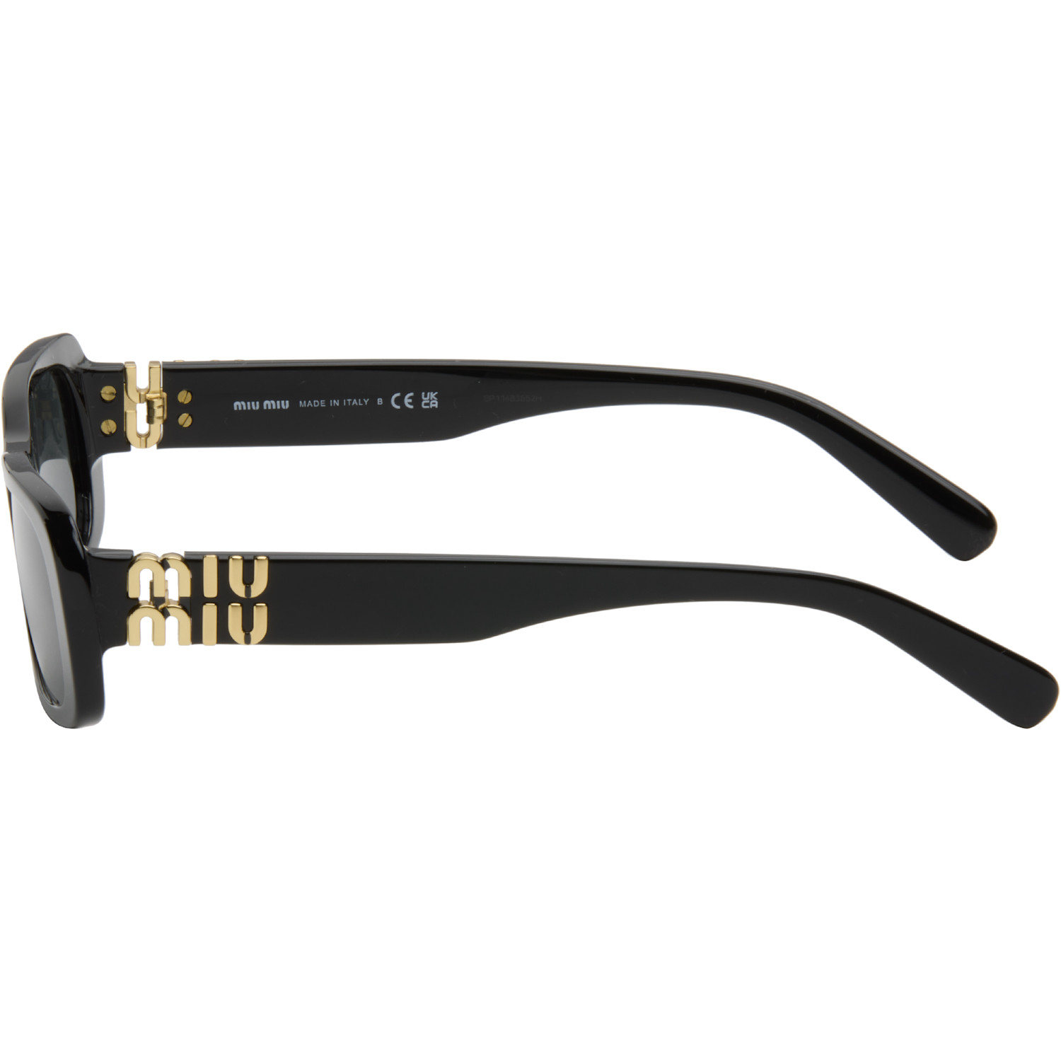  Miu Miu Eyewear Black Square Acetate Sunglasses 