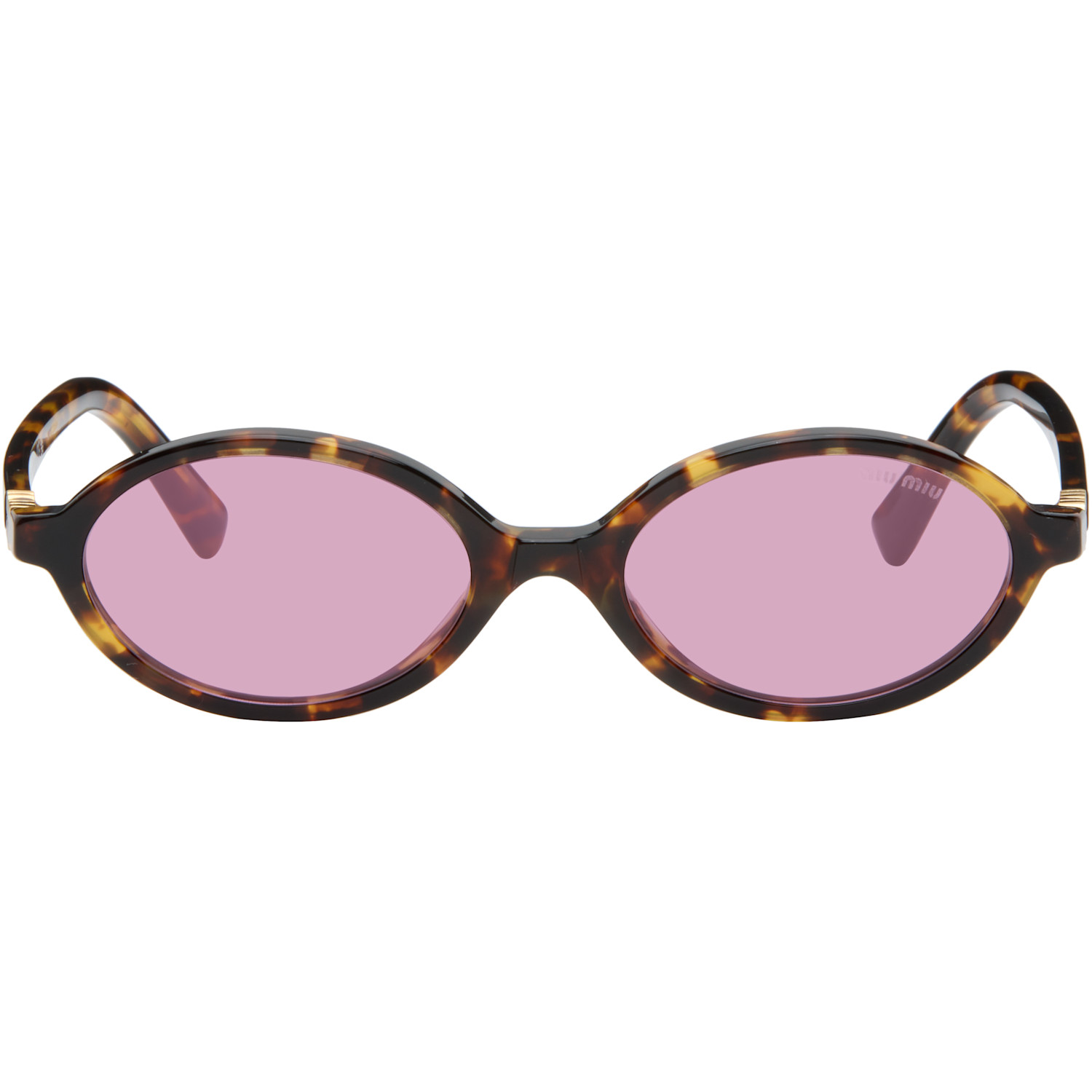 Miu Miu Eyewear Brown Miu Regard Sunglasses