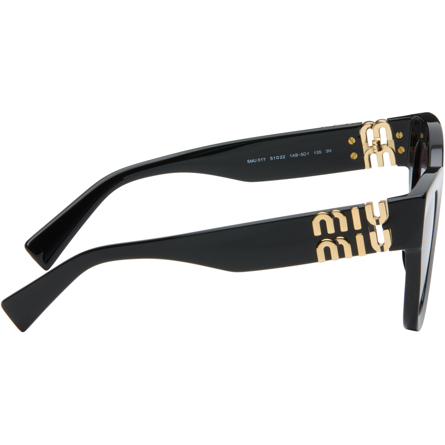  Miu Miu Eyewear Black Cat-eye Gradient Sunglasses 