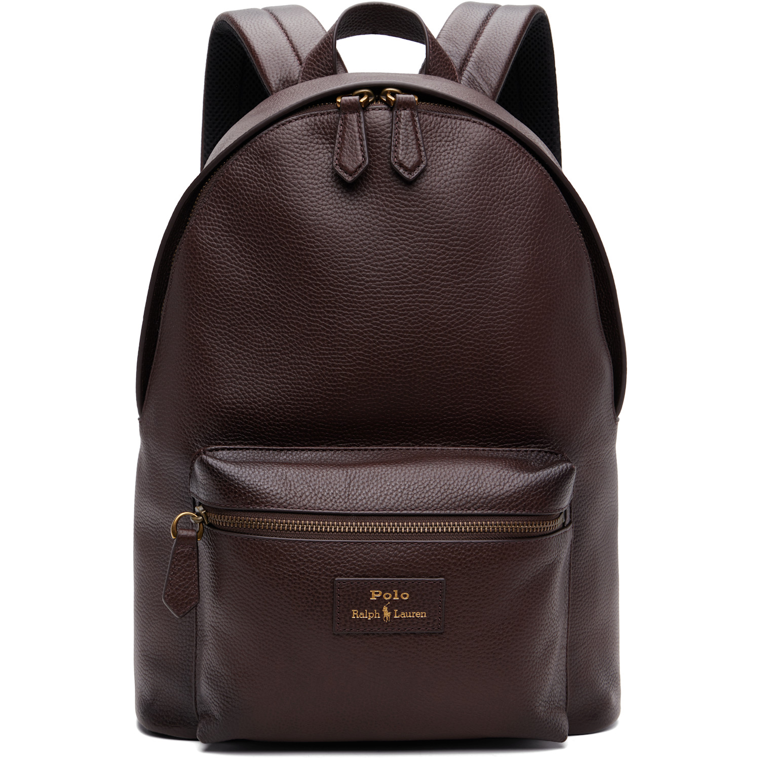 Polo Ralph Lauren Brown Pebbled Leather Backpack