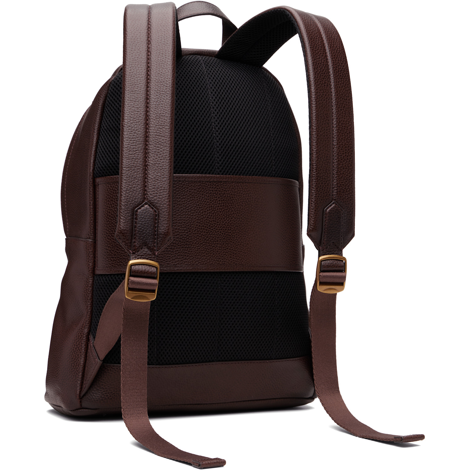  Polo Ralph Lauren Brown Pebbled Leather Backpack 