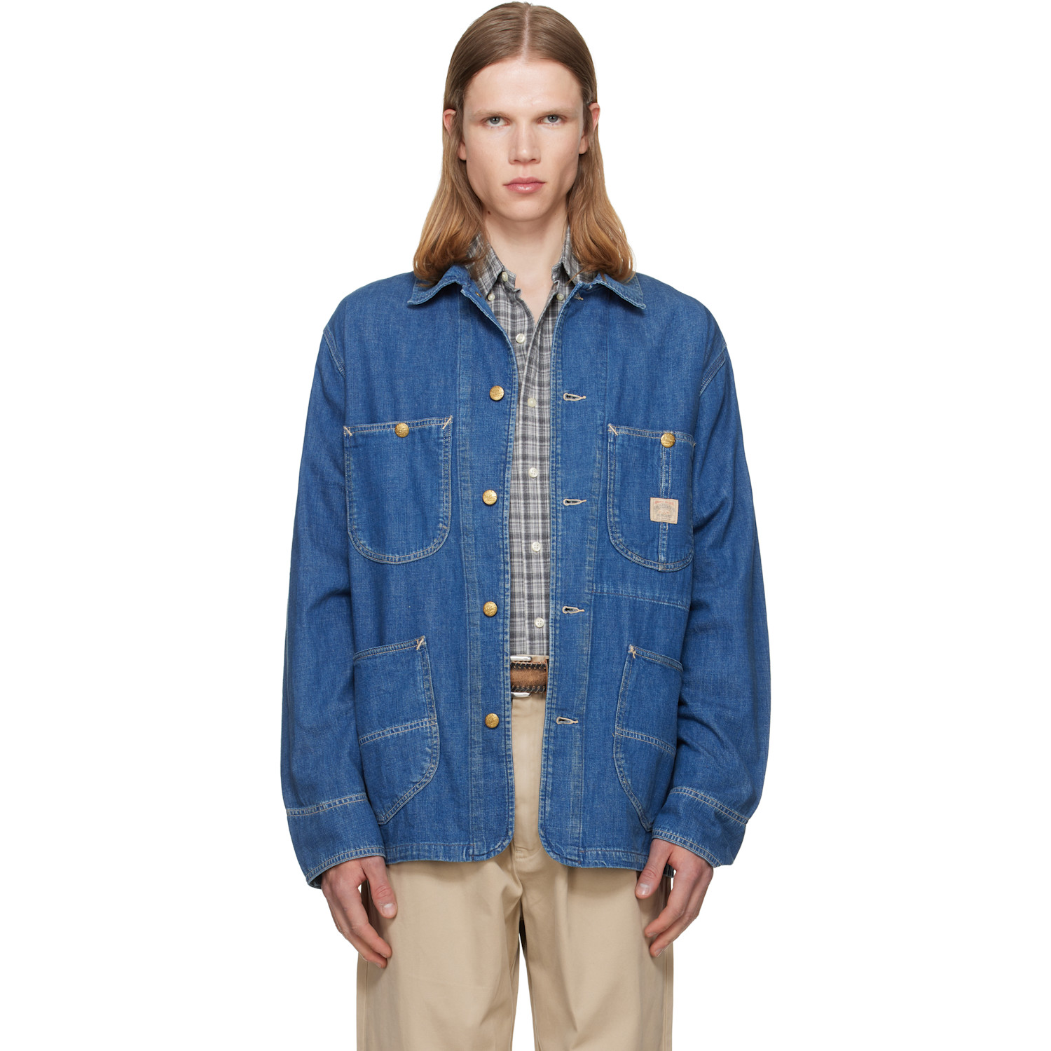 Polo Ralph Lauren Blue 'The Waldron' Denim Utility Jacket