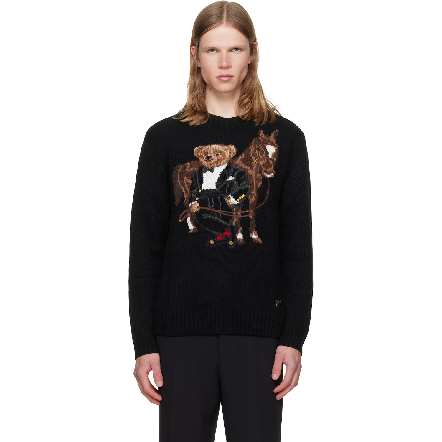 Polo Ralph Lauren Black Polo Bear & Horse Sweater