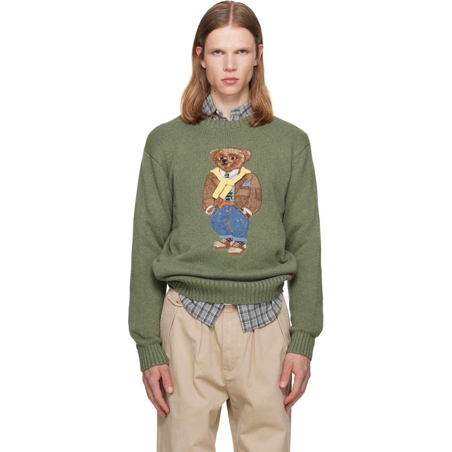 Polo Ralph Lauren Khaki Polo Bear Sweater