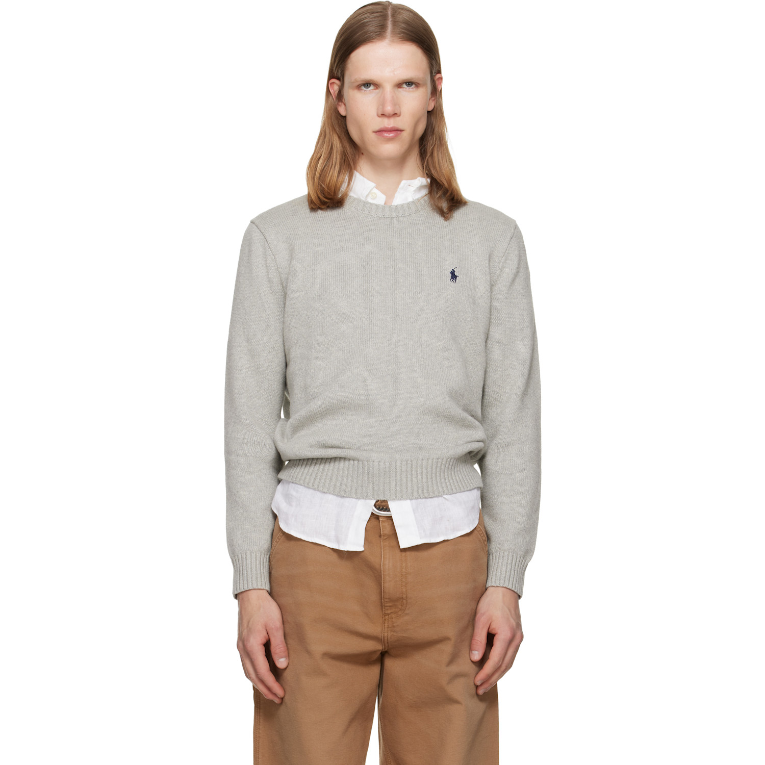 Polo Ralph Lauren Gray Polo Long Sleeve Sweater