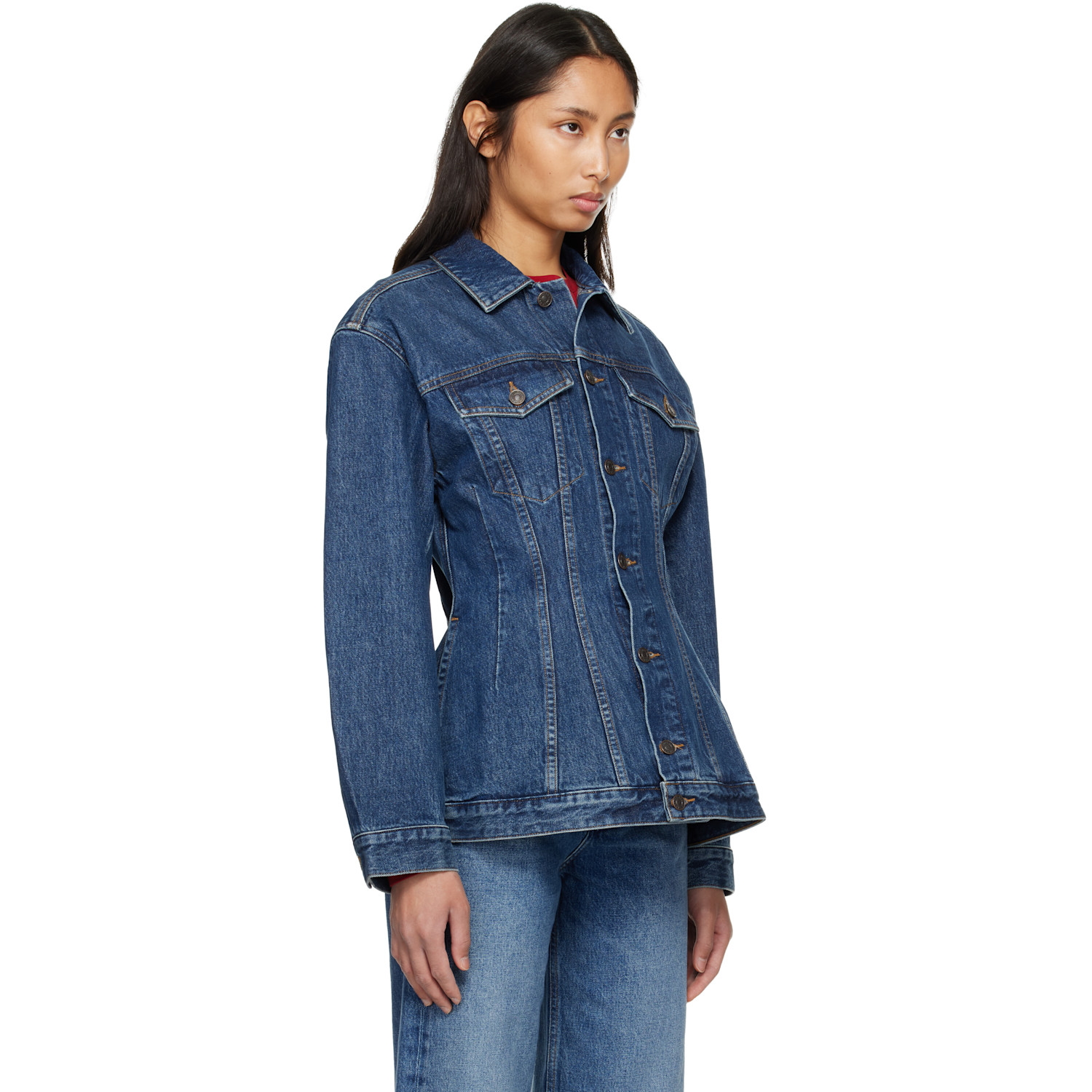  Agolde Navy Myra Denim Jacket 