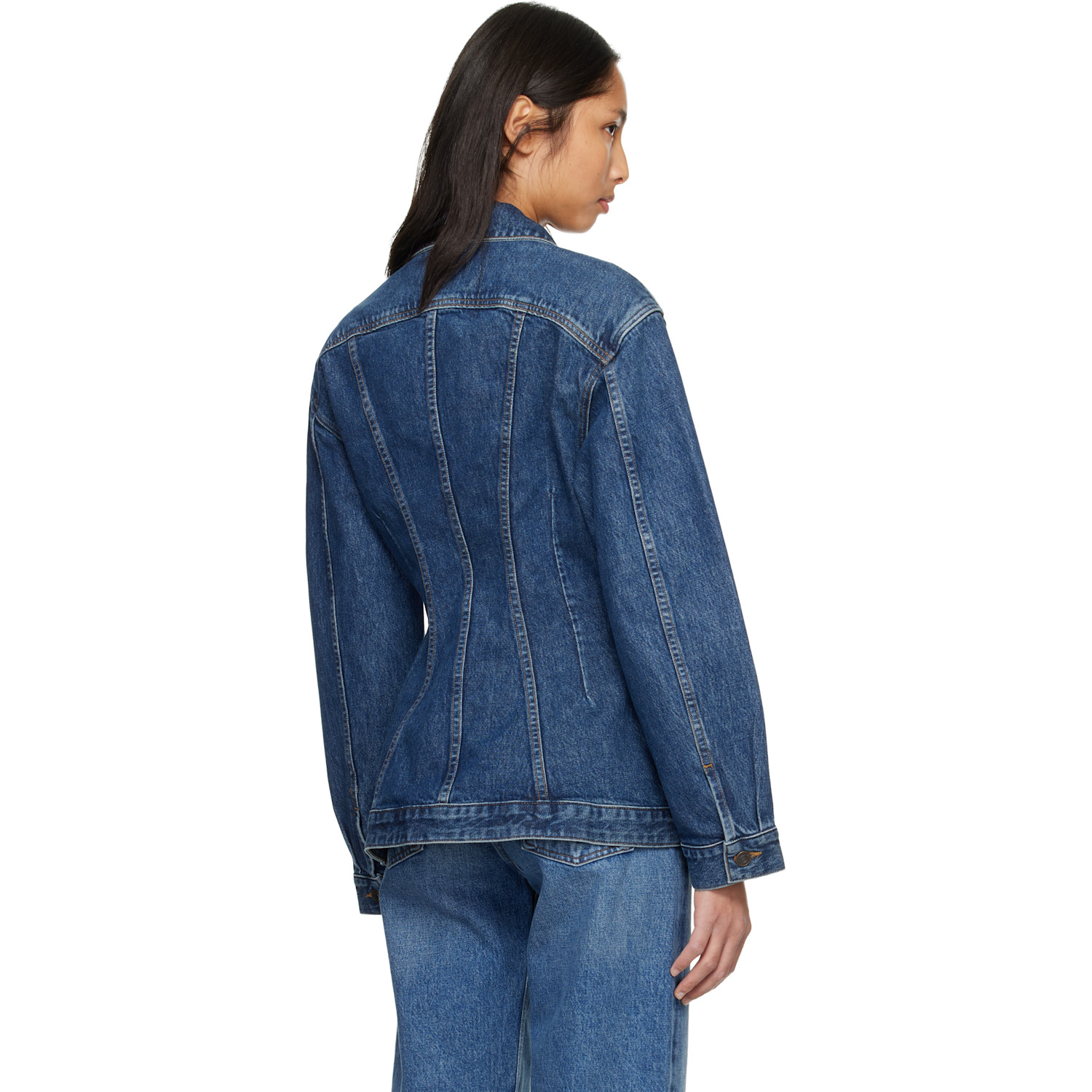  Agolde Navy Myra Denim Jacket 