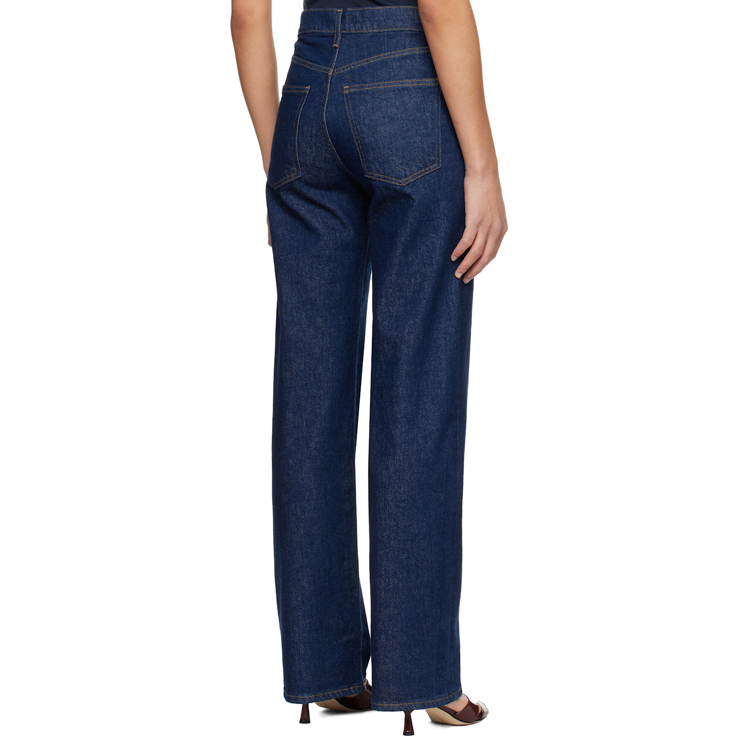  Agolde Navy Harper Straight Jeans 