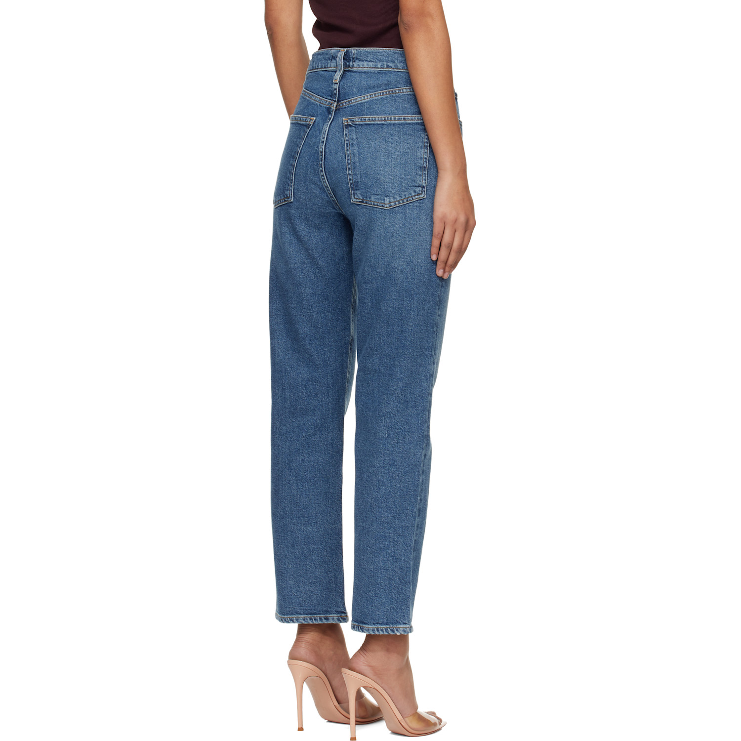  Agolde Blue 90's Pinch Waist Crop Jeans 