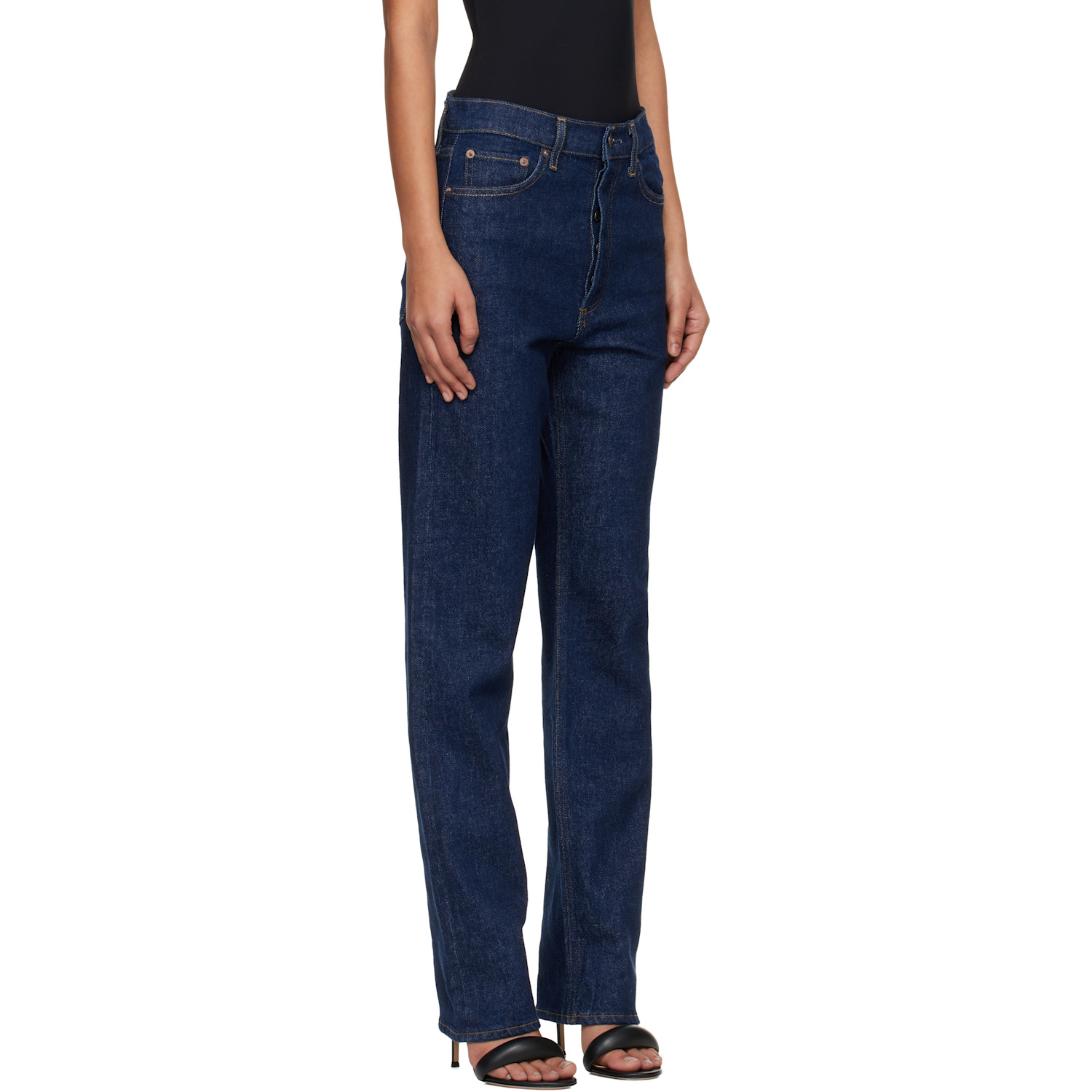  Agolde Black Mid Rise Kick Boot Jeans 