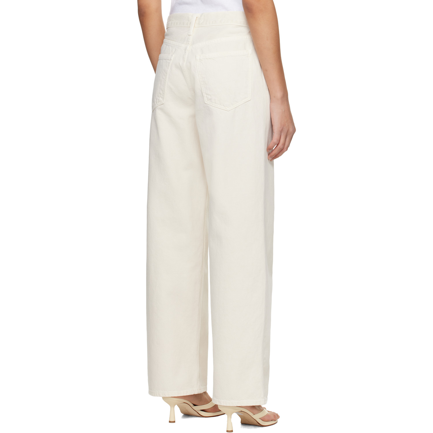  Agolde Beige Low Slung Baggy Jeans 