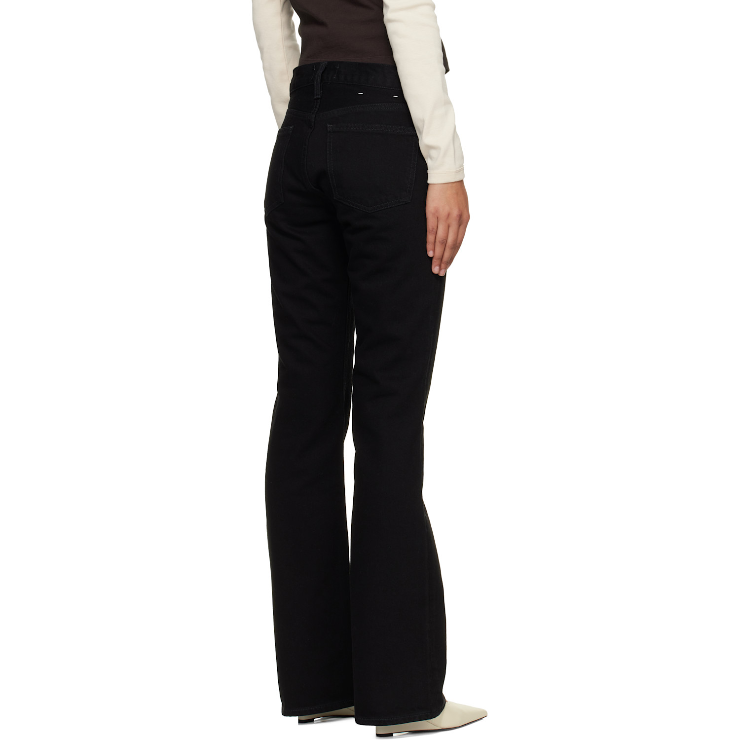  Agolde Black Low Rise Boot Jeans 