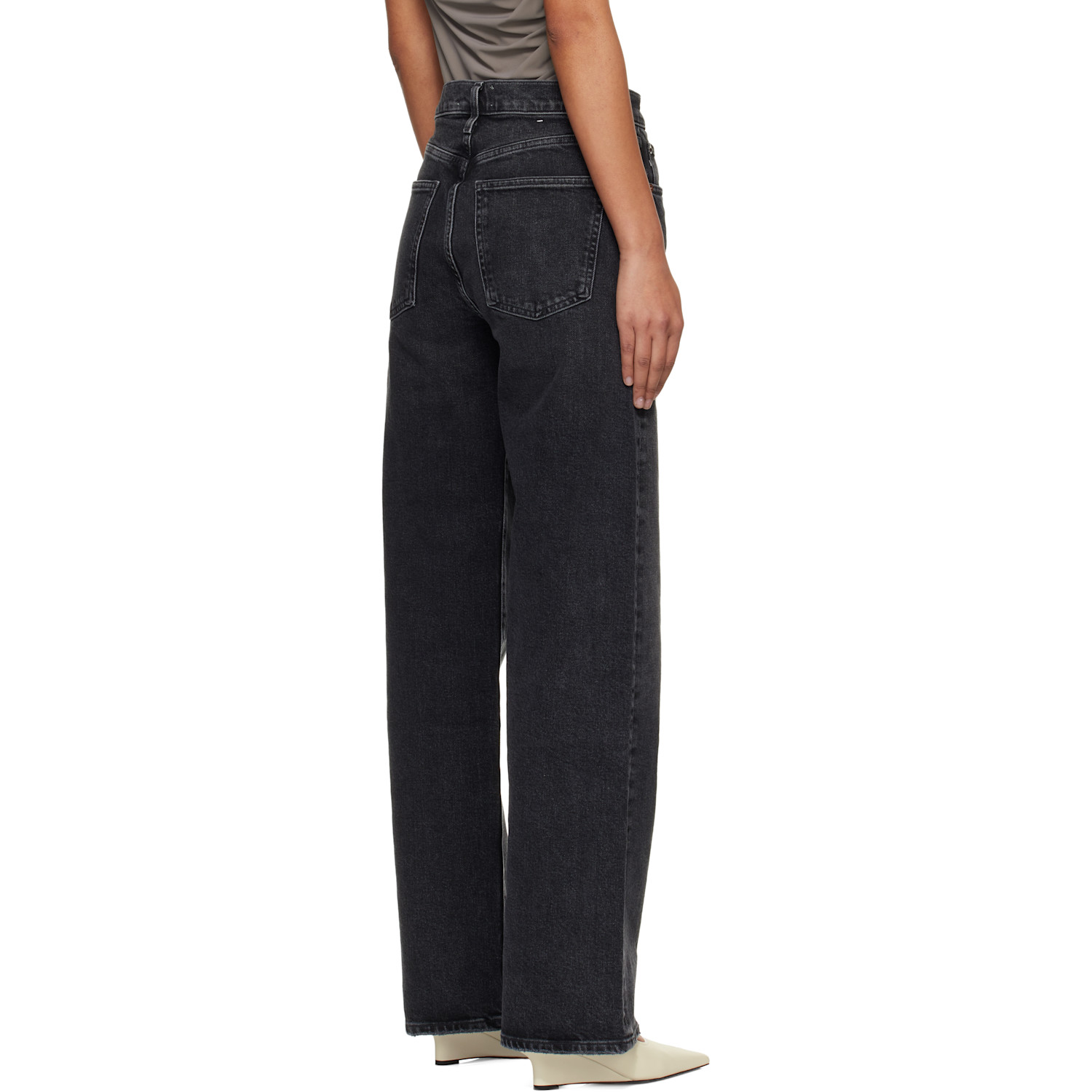  Agolde Black Harper Straight Comfort Stretch Jeans 