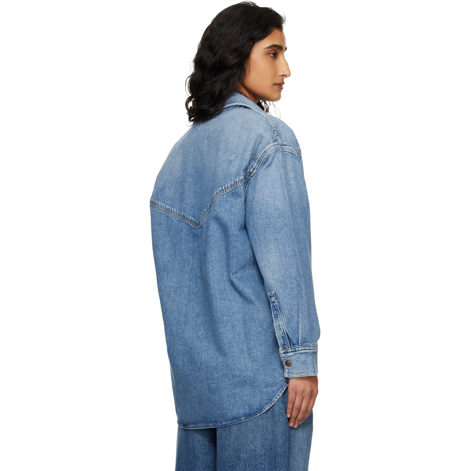  Agolde Blue Lotta Denim Shirt 