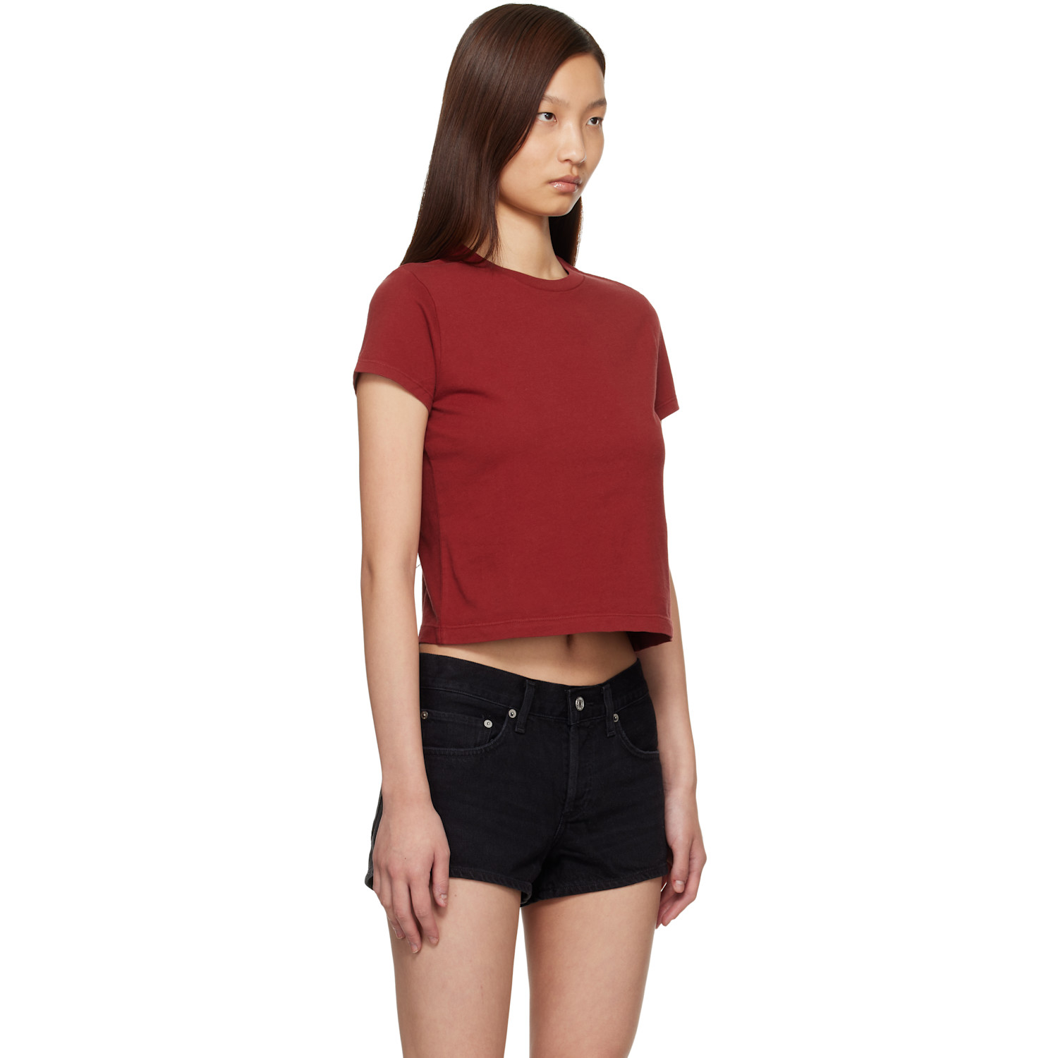  Agolde Red Adine Shrunken T-shirt 