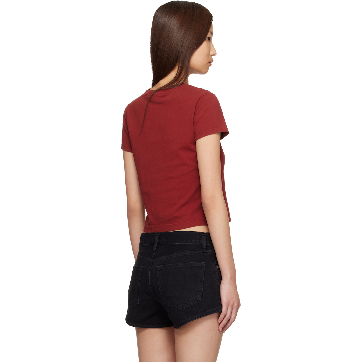  Agolde Red Adine Shrunken T-shirt 