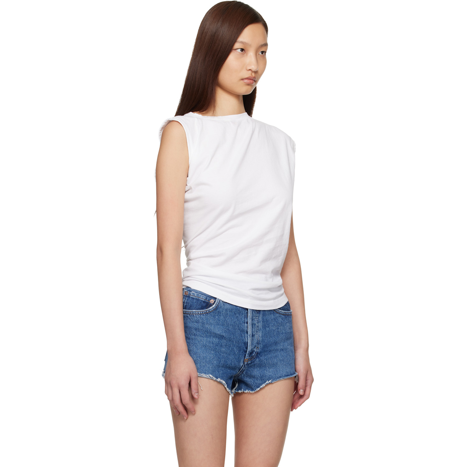  Agolde White Beth T-shirt 