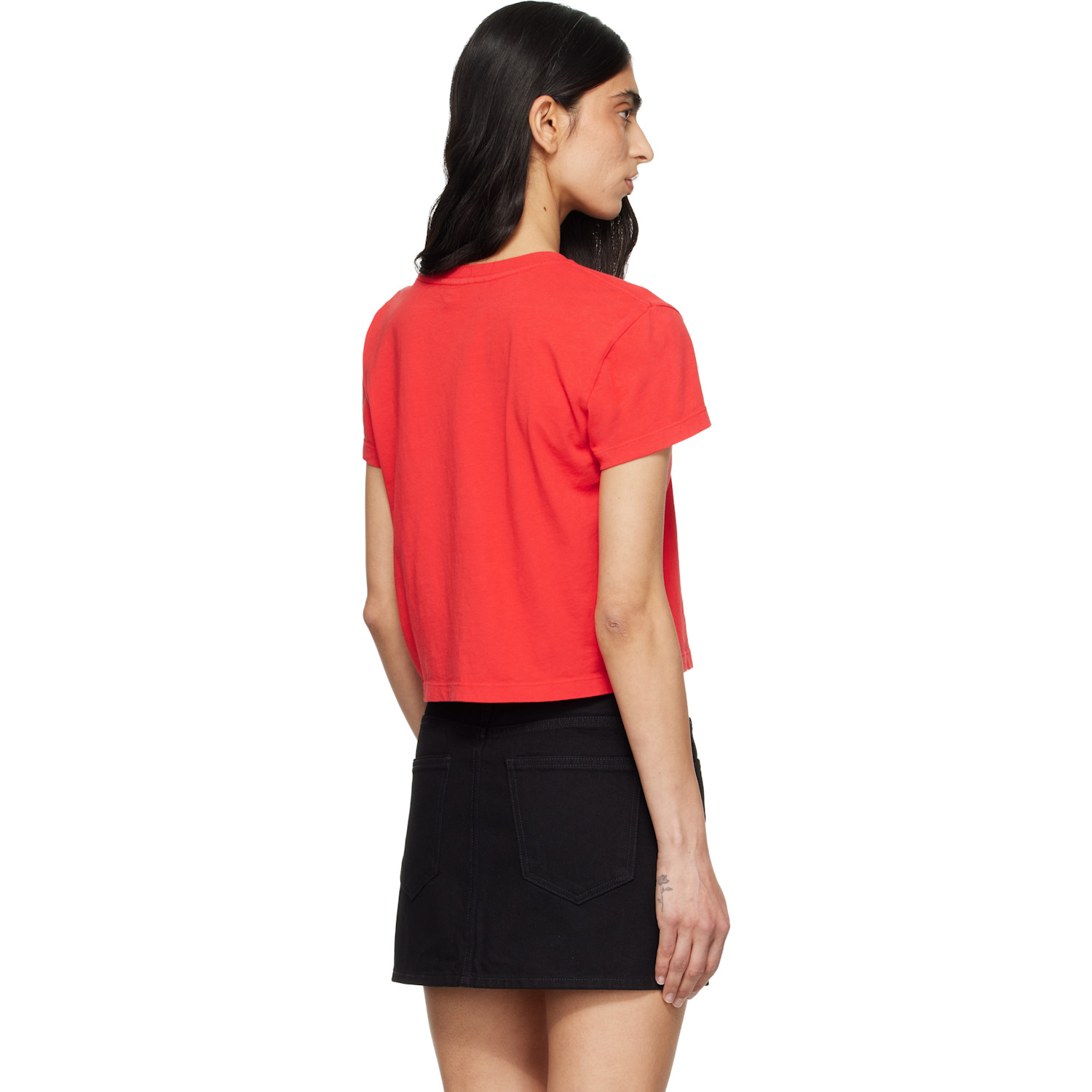 Agolde Red Adine Shrunken T-shirt 