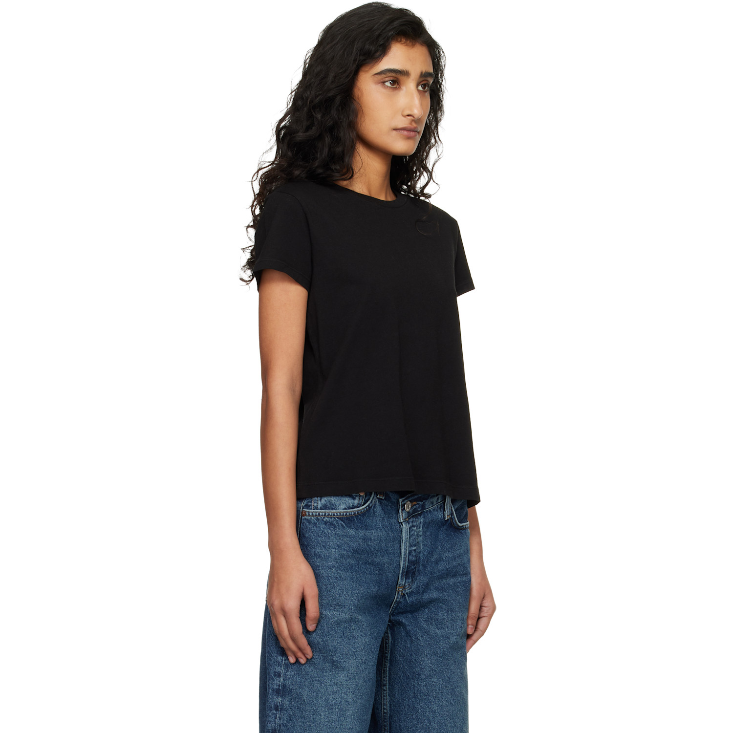  Agolde Black Long Line Adine T-shirt 