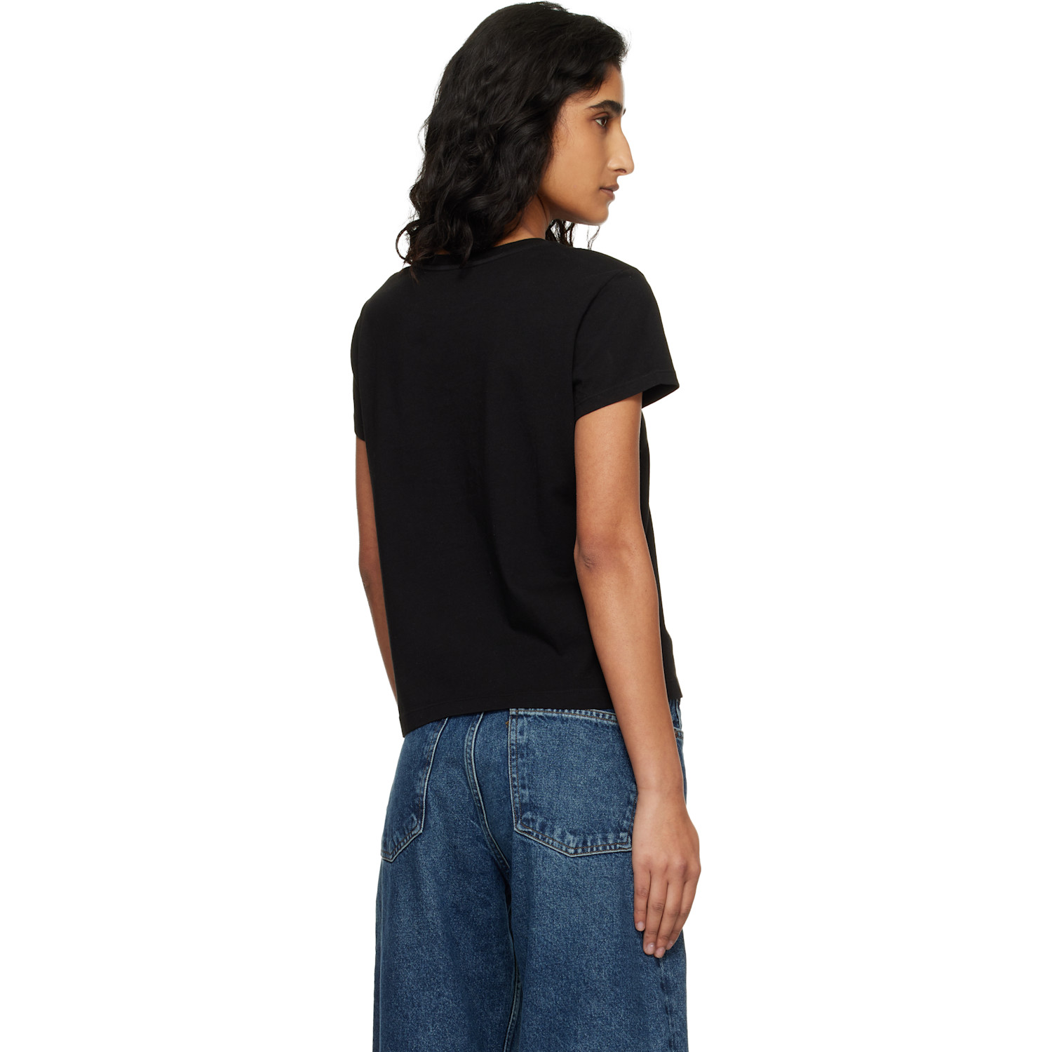  Agolde Black Long Line Adine T-shirt 