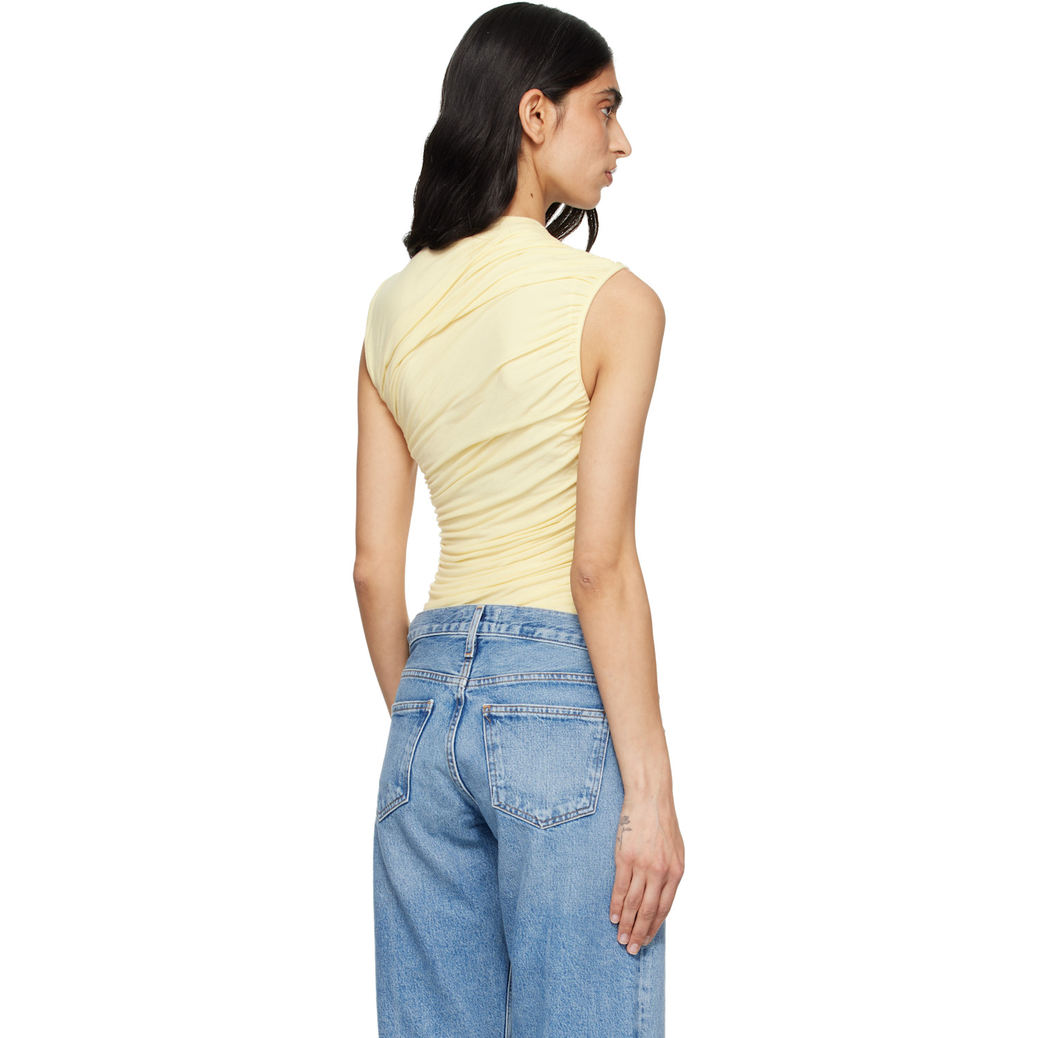  Agolde Yellow Ester Twist Tank Top 