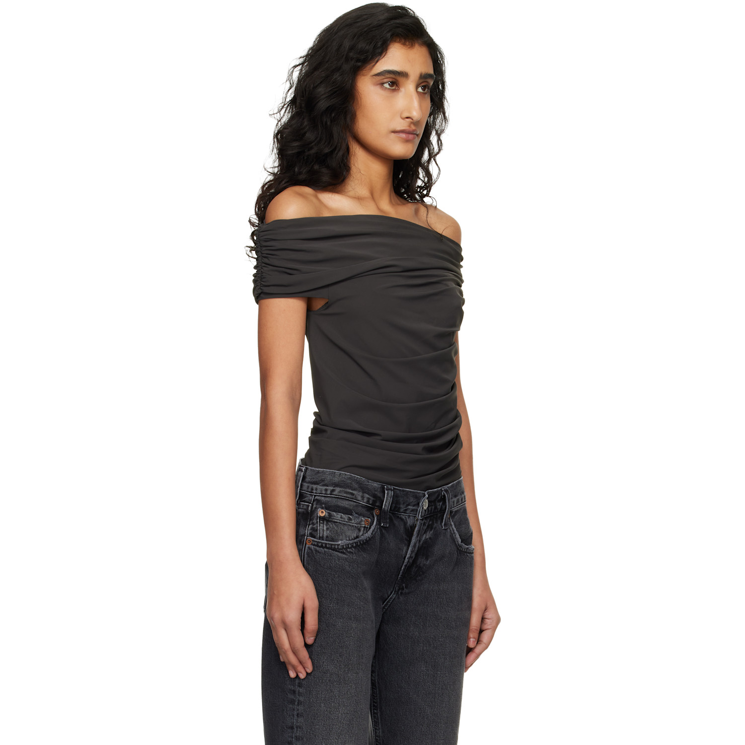  Agolde Brown Sherilyn Bodysuit 