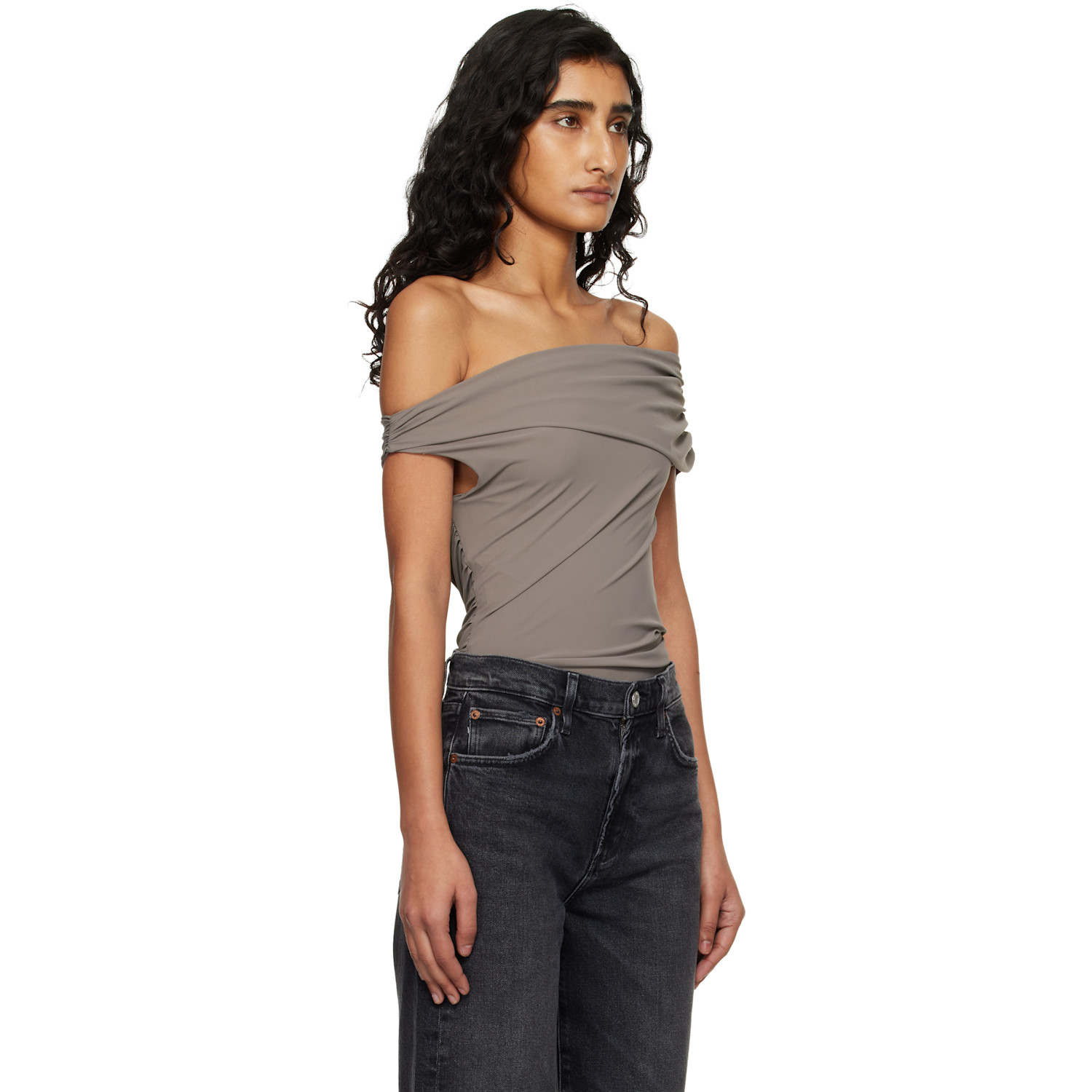  Agolde Taupe Sherilyn Bodysuit 