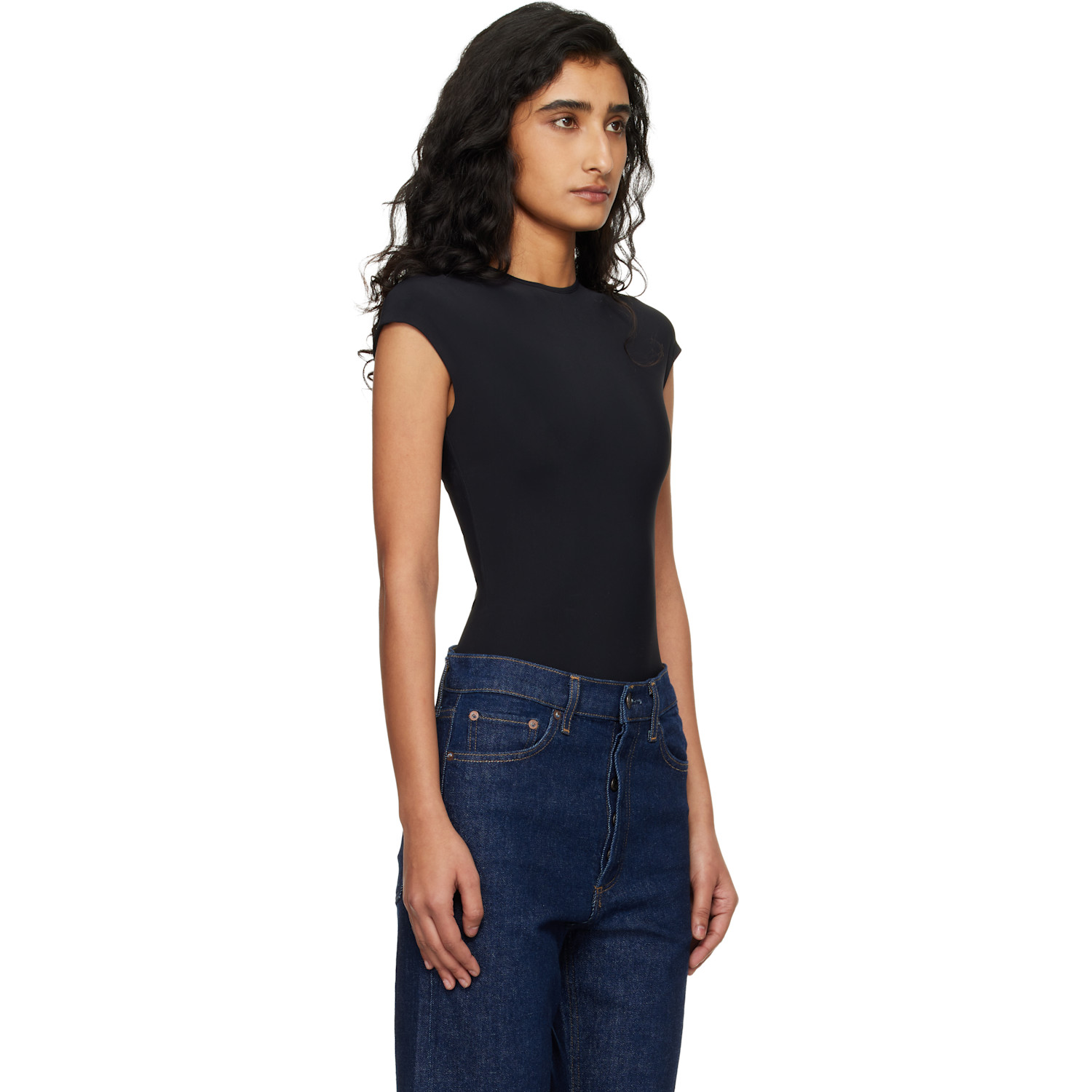  Agolde Black Agata Bodysuit 