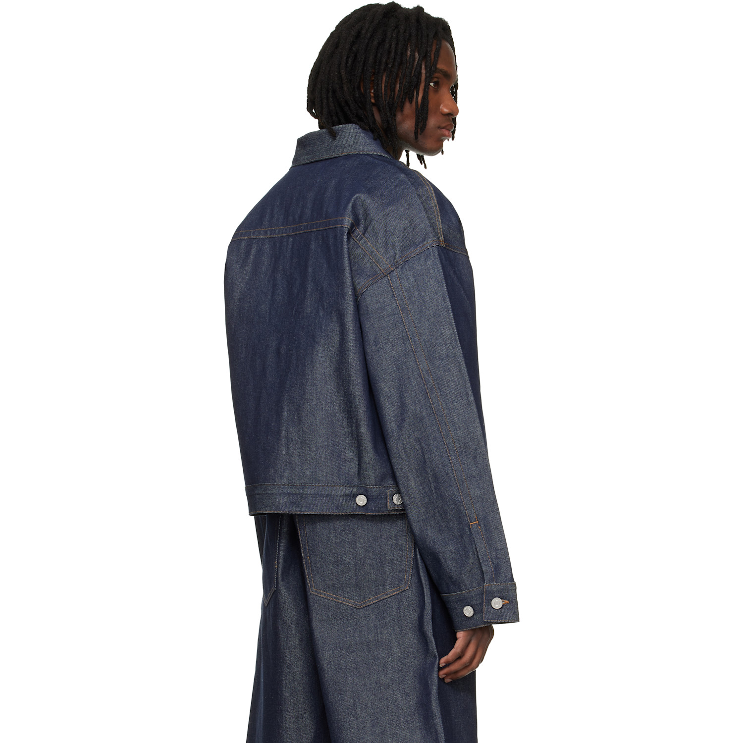  Agolde Navy Blaze Denim Jacket 