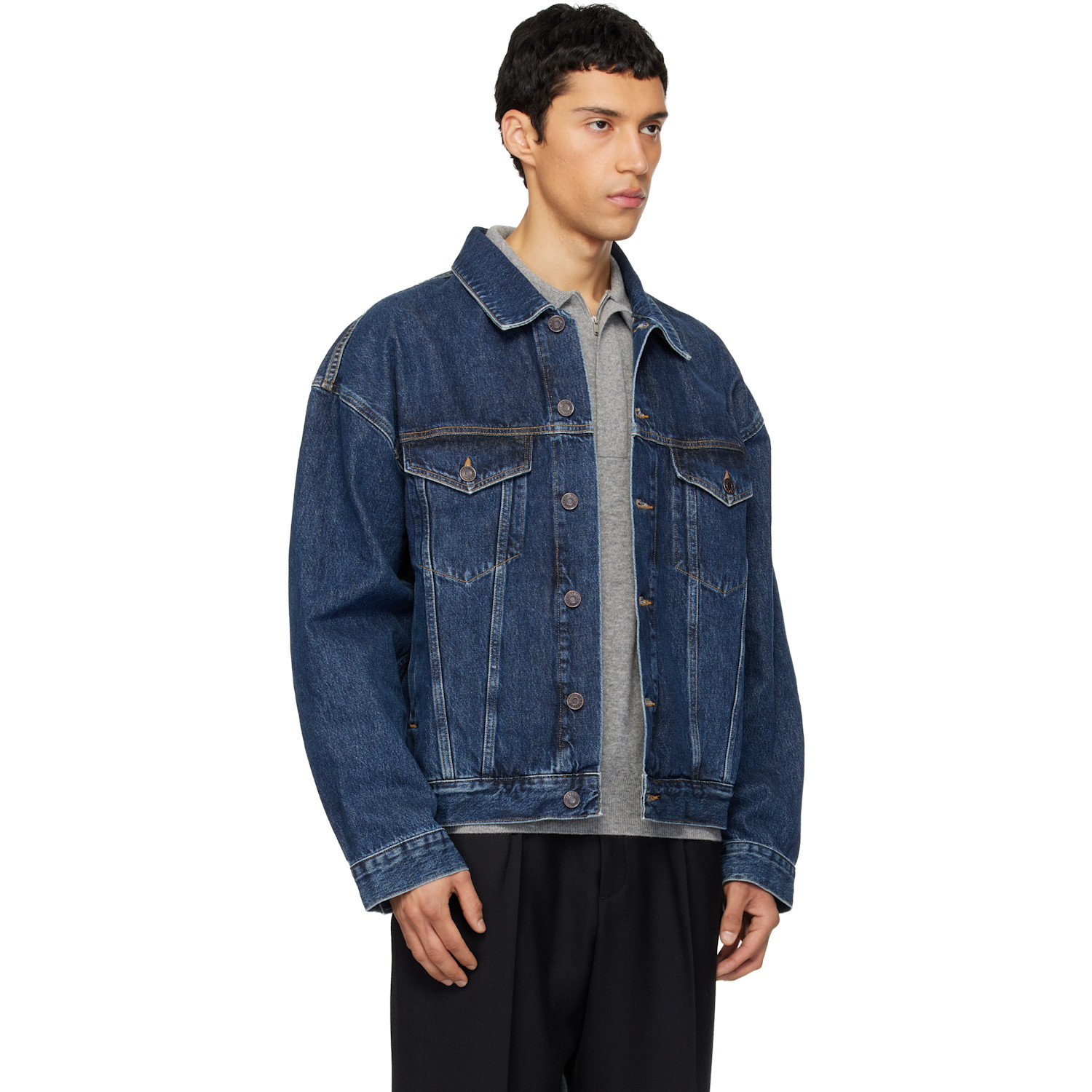  Agolde Navy Stefano Denim Jacket 