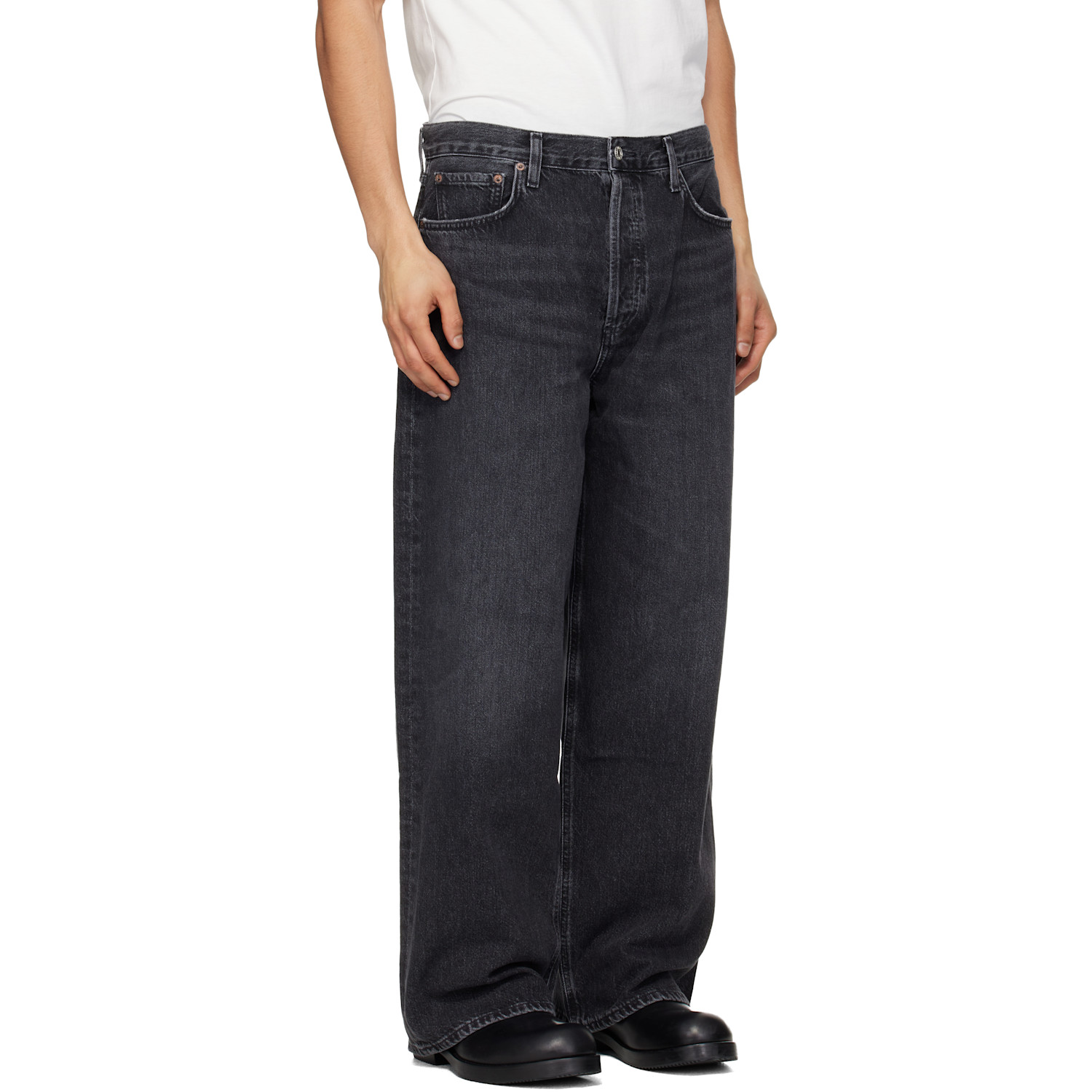  Agolde Gray Low Slung Baggy Jeans 
