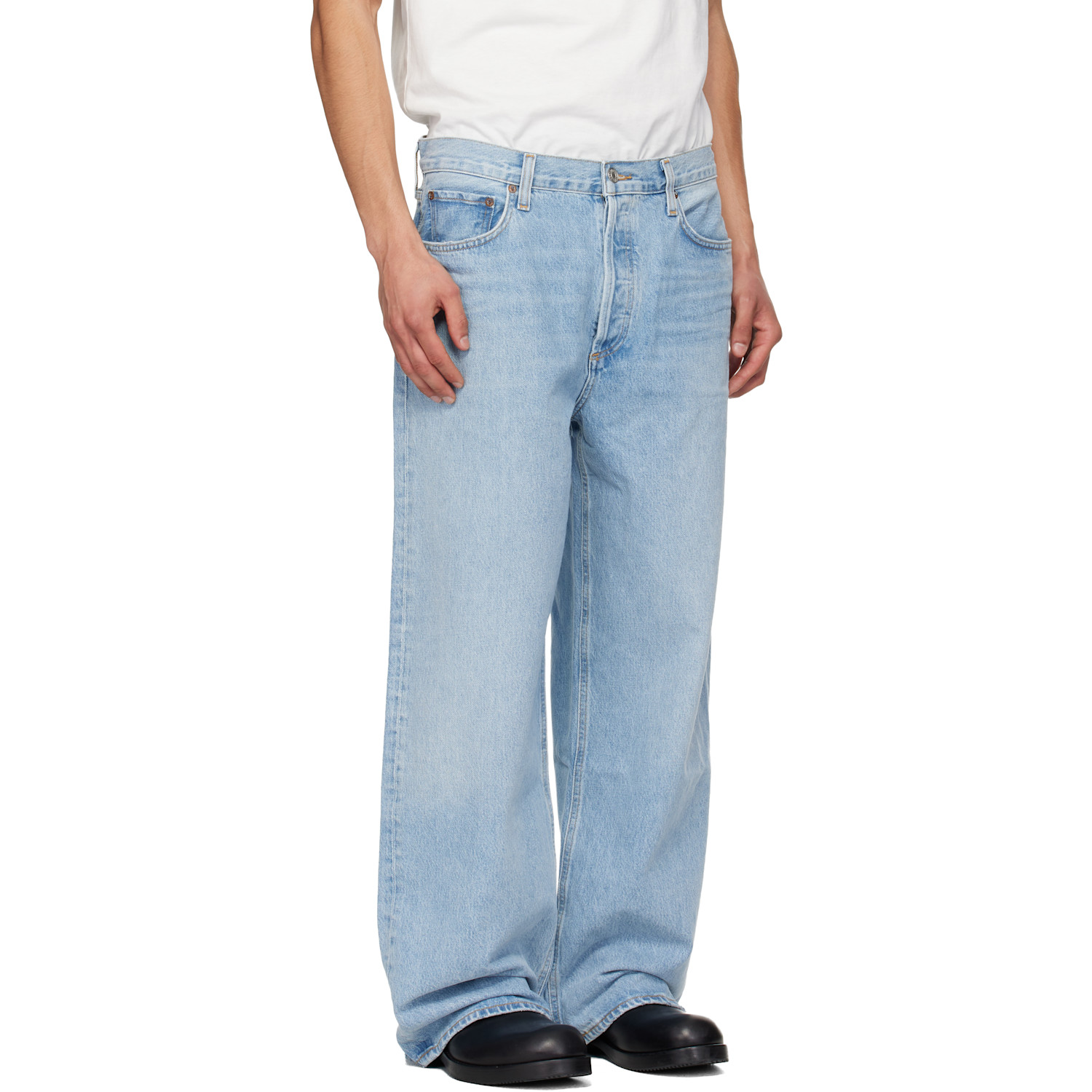  Agolde Blue Low Slung Baggy Jeans 
