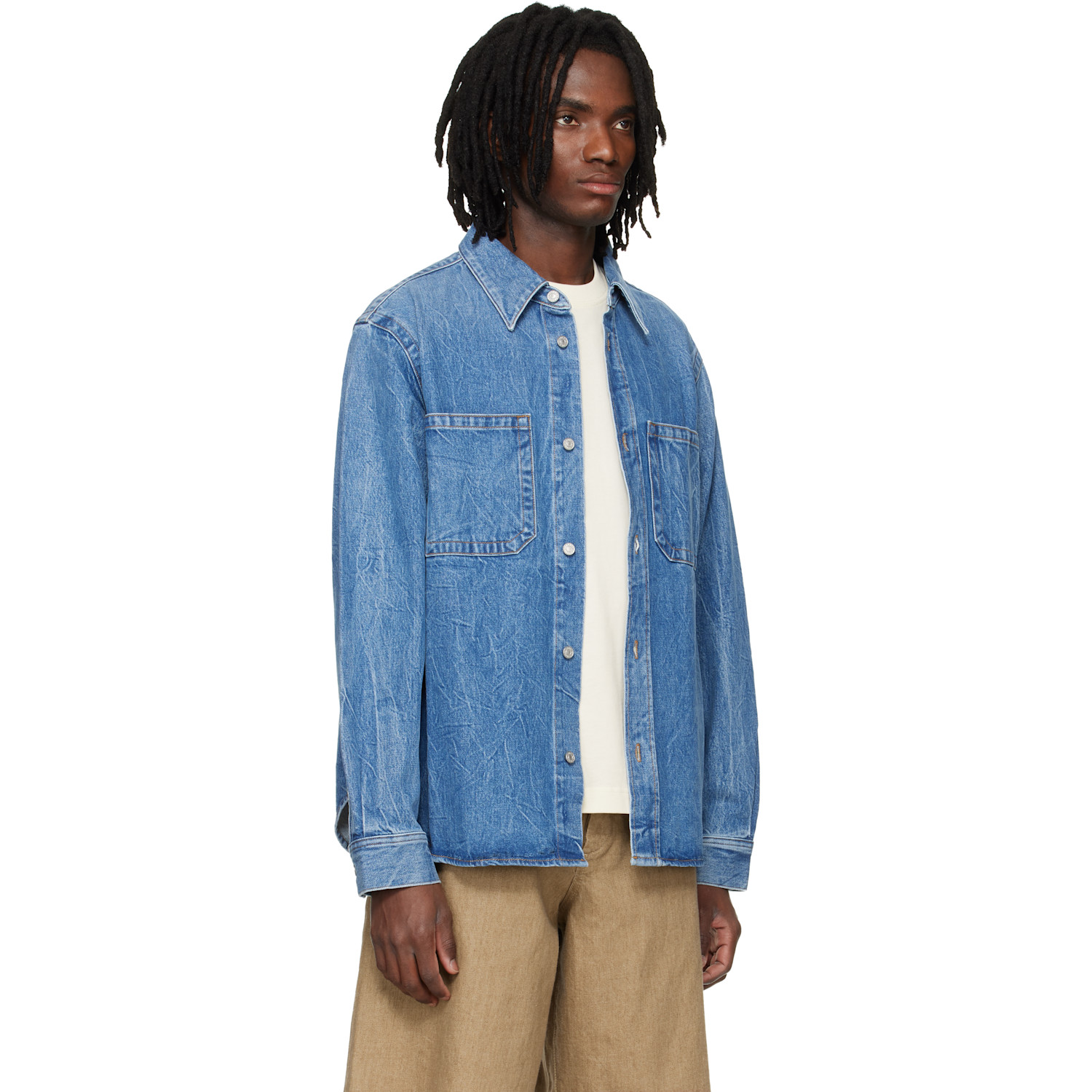  Agolde Blue Craven Denim Shirt 