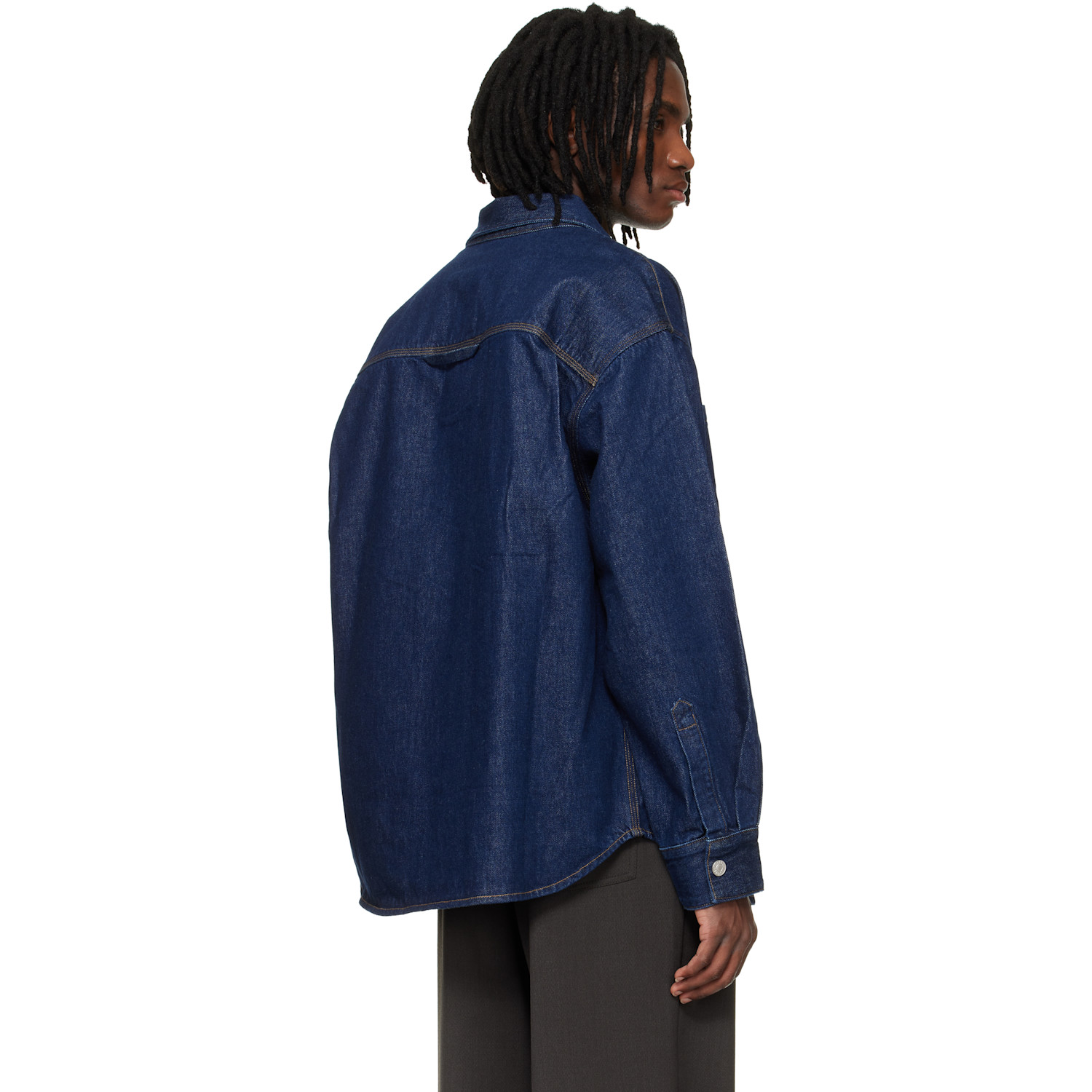  Agolde Navy Atticus Denim Shirt 