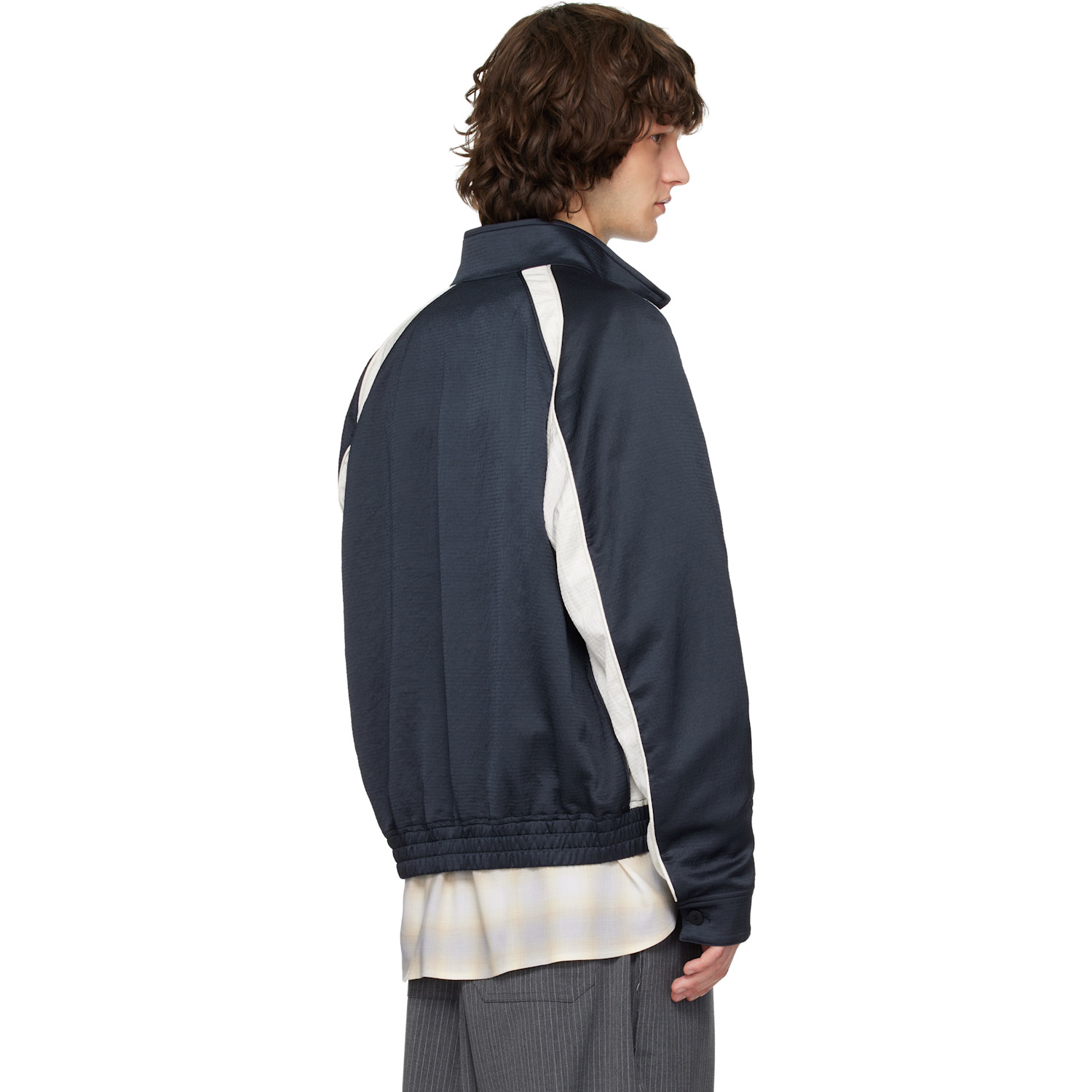  Solid Homme Navy Contrast Track Jacket 
