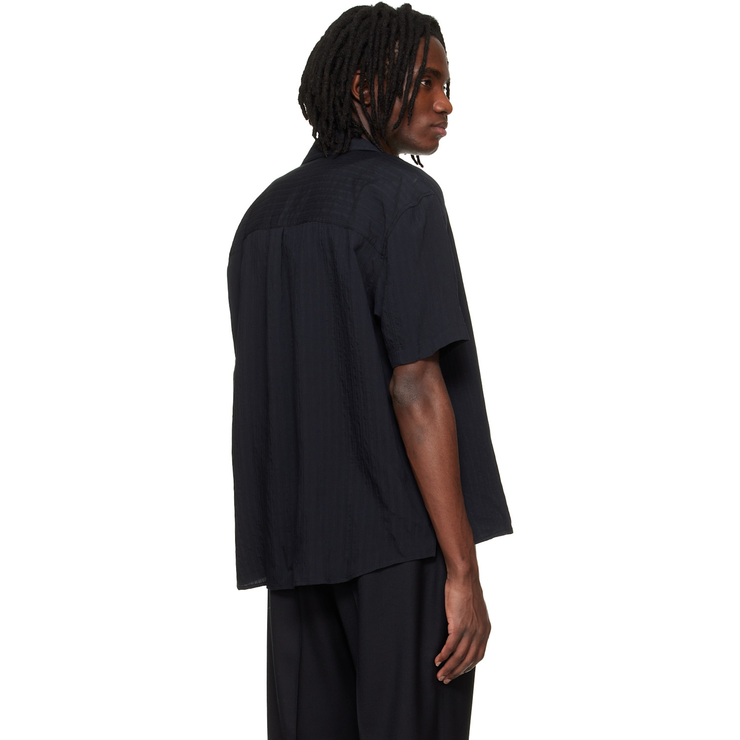  Solid Homme Black Zip Shirt 