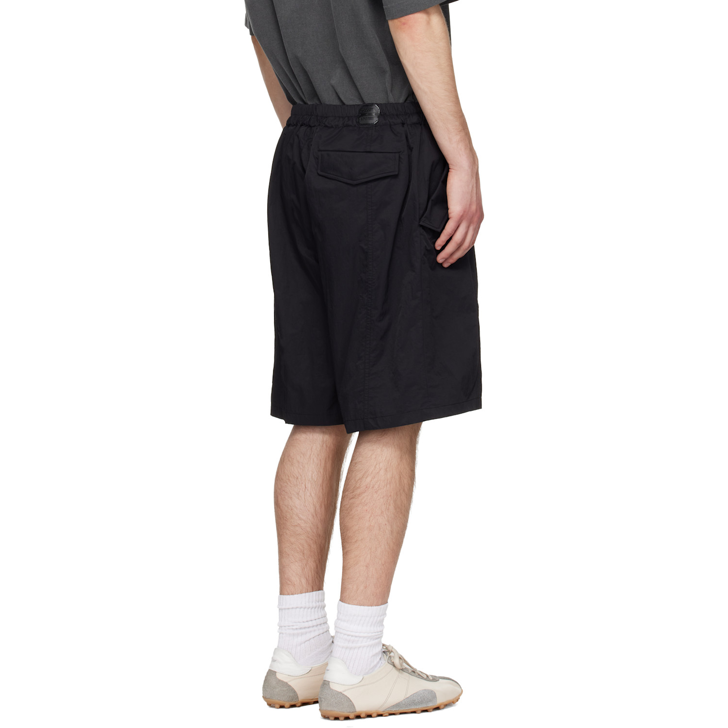  Solid Homme Black Nylon Shorts 
