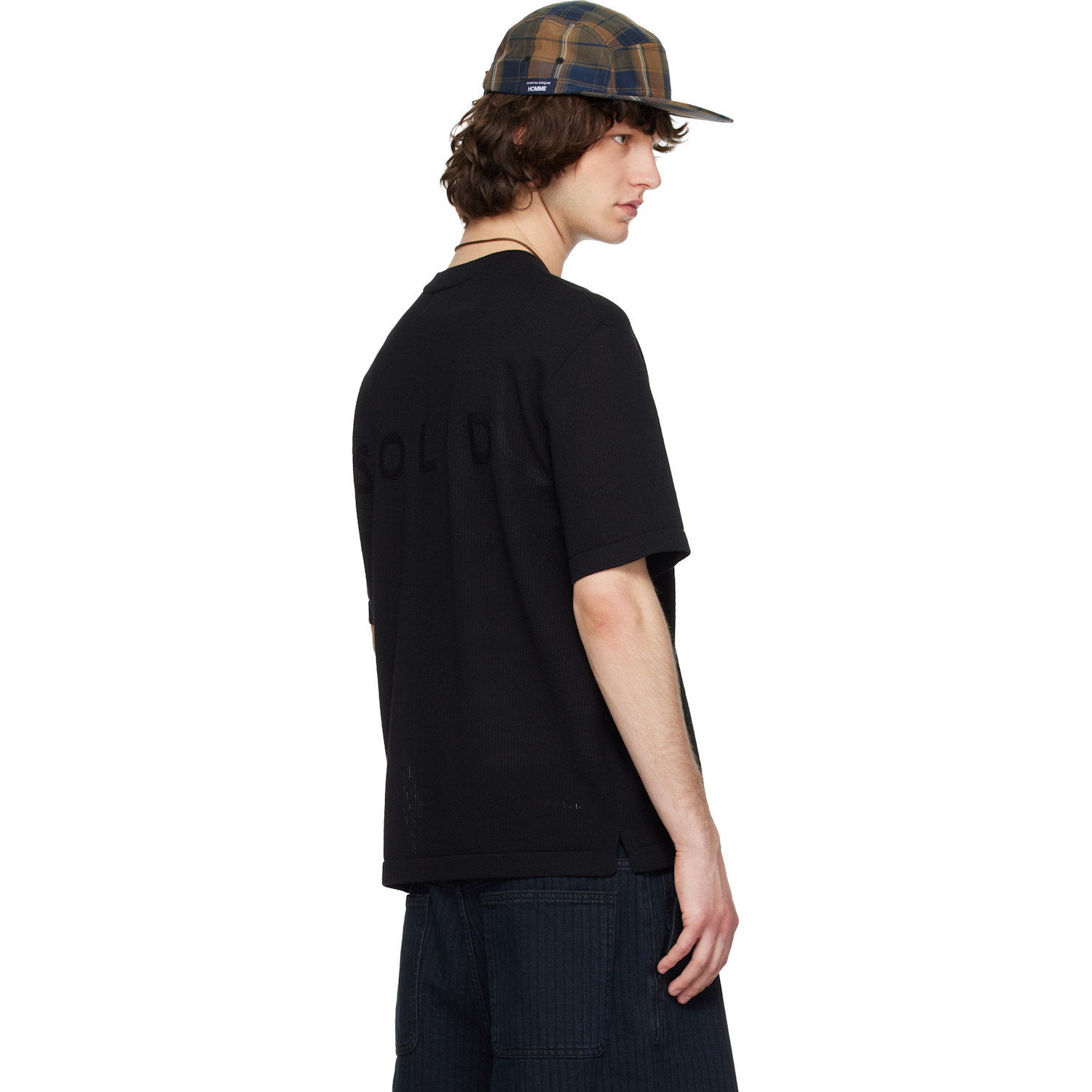  Solid Homme Black Knit T-shirt 