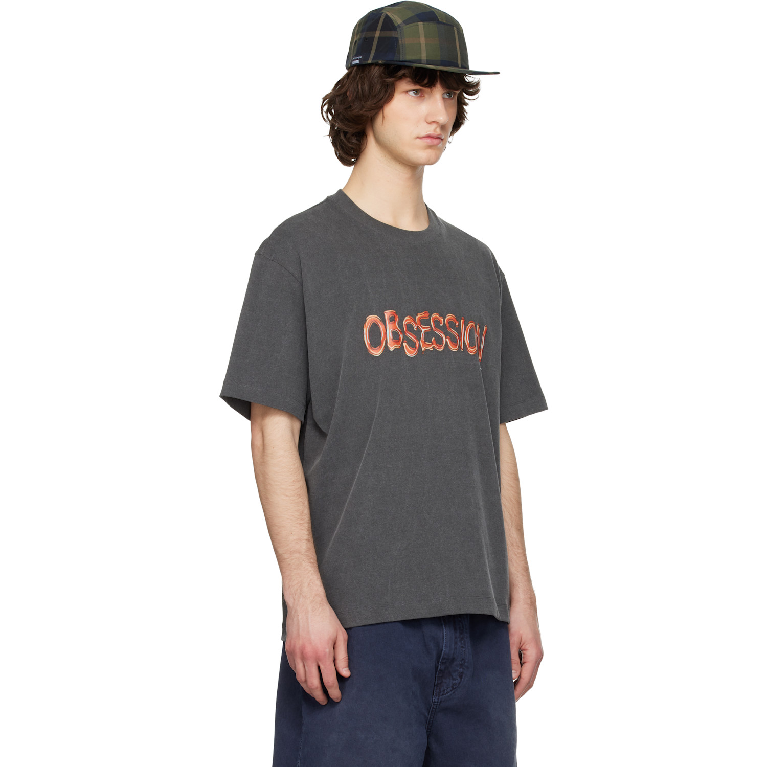  Solid Homme Gray 'obsession' Short Sleeve T-shirt 