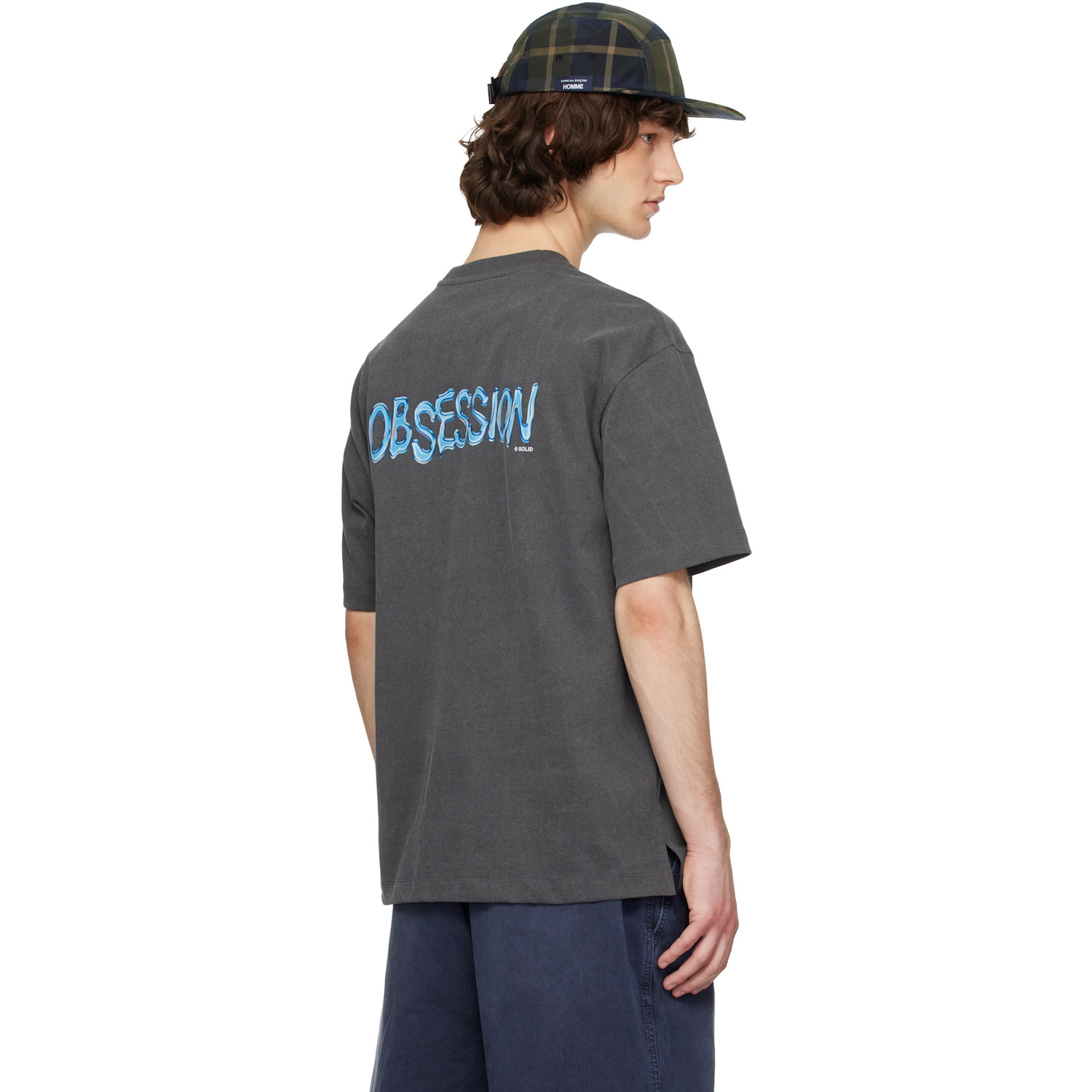  Solid Homme Gray 'obsession' Short Sleeve T-shirt 