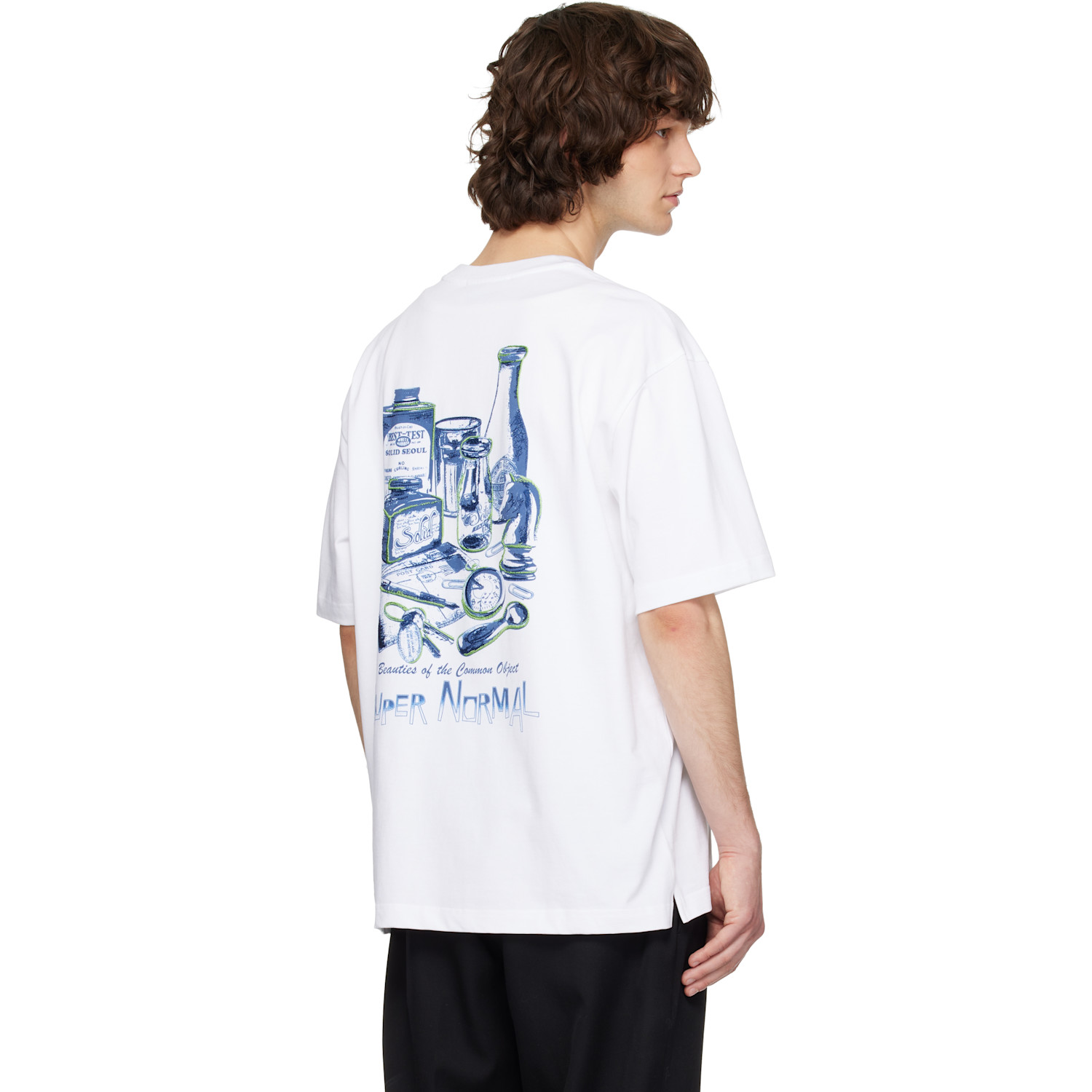  Solid Homme White 'common Object' T-shirt 