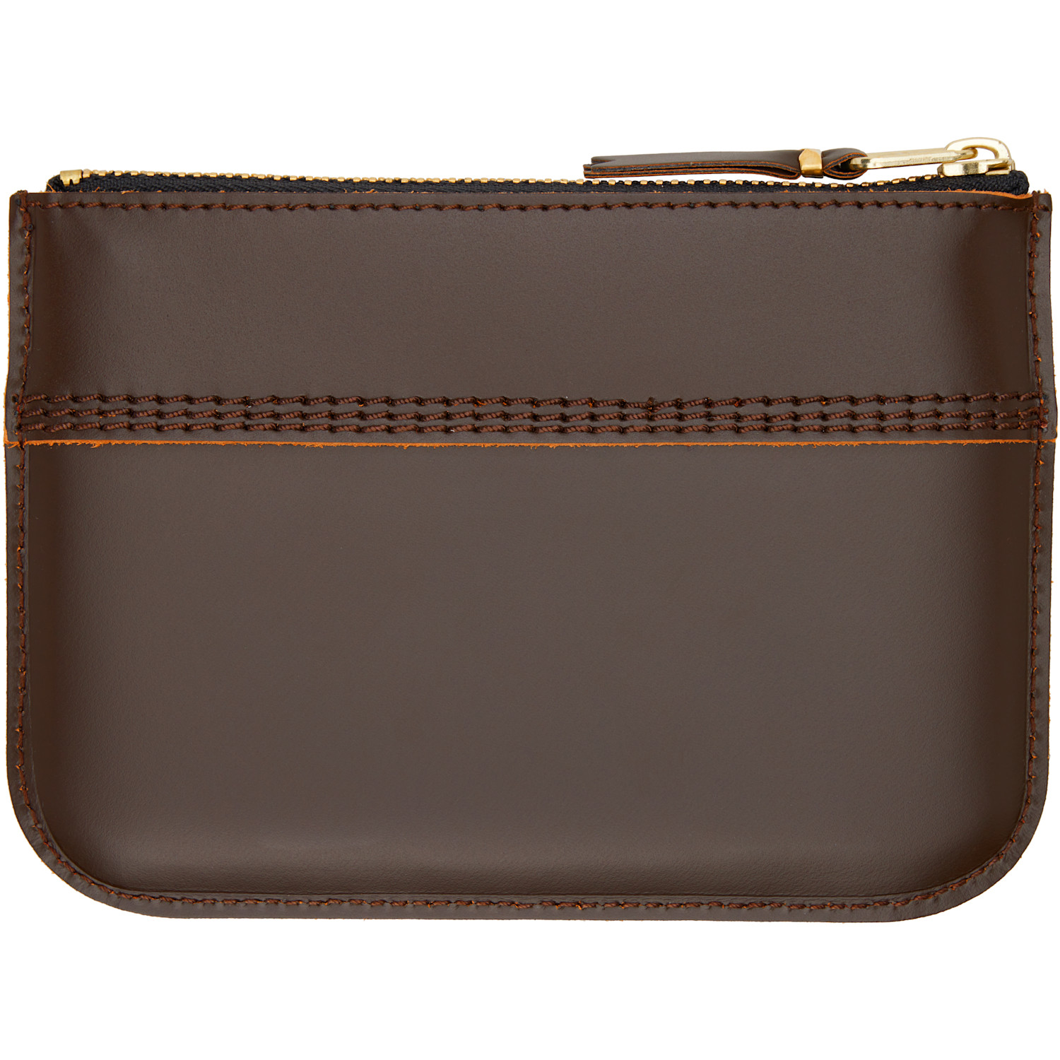  Comme Des Garçons Wallets Brown Triple Stitch Pouch 
