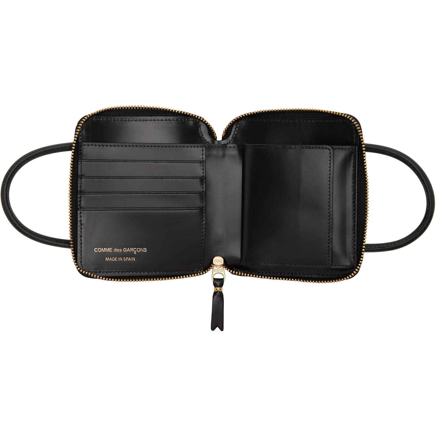  Comme Des Garçons Wallets Black Handles Medium Zip Wallet 